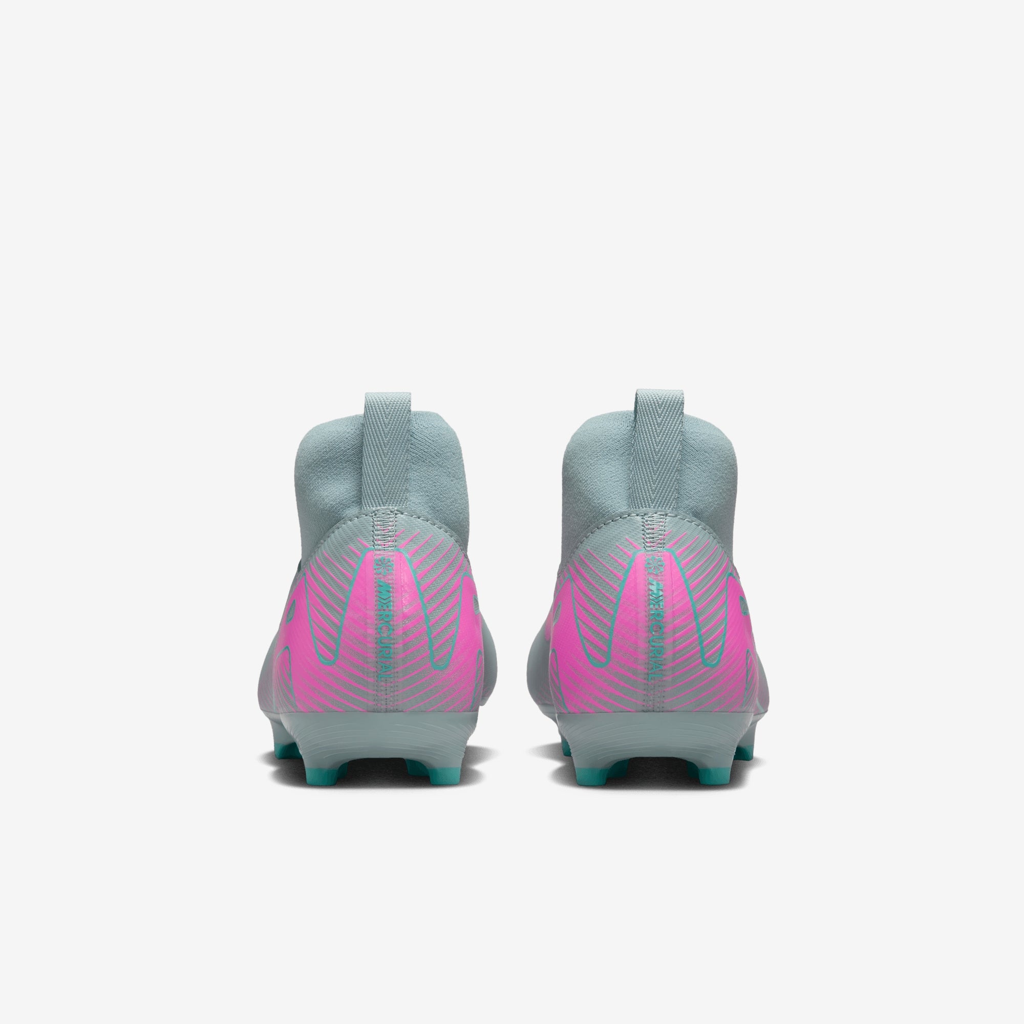 Nike Jr. Mercurial Superfly 10 Academy Little/Big Kids' MG High-Top Soccer Cleats - Ocean Cube/Pink Blast