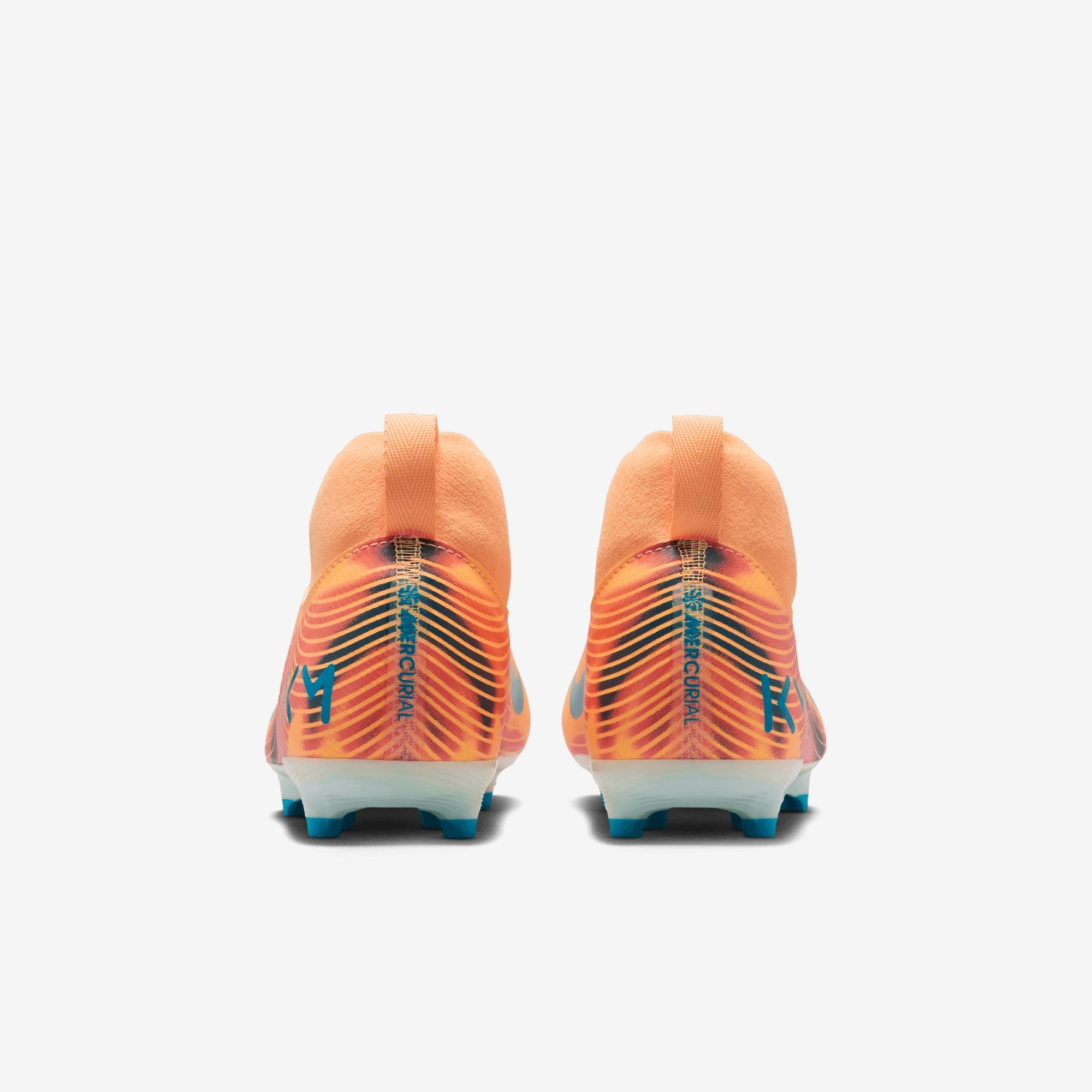 Nike Jr. Mercurial Superfly 10 Academy Kylian Mbappé Big Kids' Multi-Ground High-Top Soccer Cleats - Melon Tint/Neo Turq-Igloo