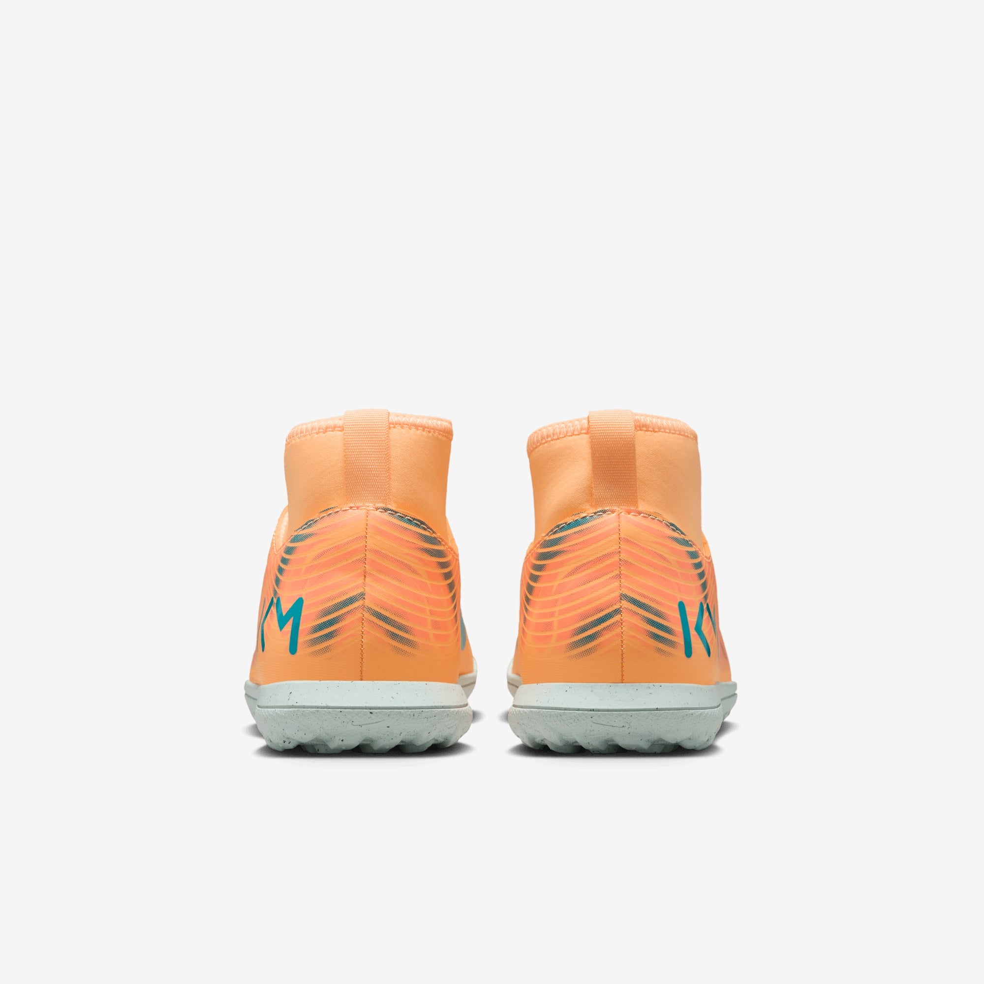 Nike Jr. Mercurial Superfly 10 Club Kylian Mbappé Big Kids' Turf High-Top Soccer Shoes - Melon Tint/Neo Turq-Igloo