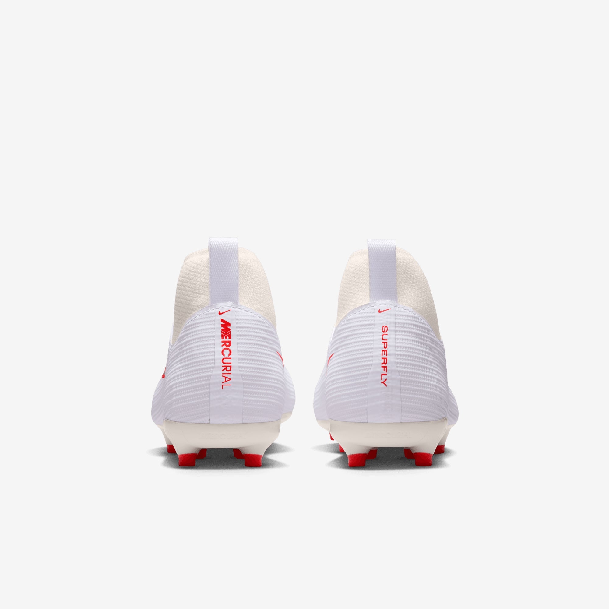 Nike Jr. Mercurial Superfly 11 Academy Big Kids' Multi-Ground High-Top Soccer Cleats - White/Blur-Bright Crimson