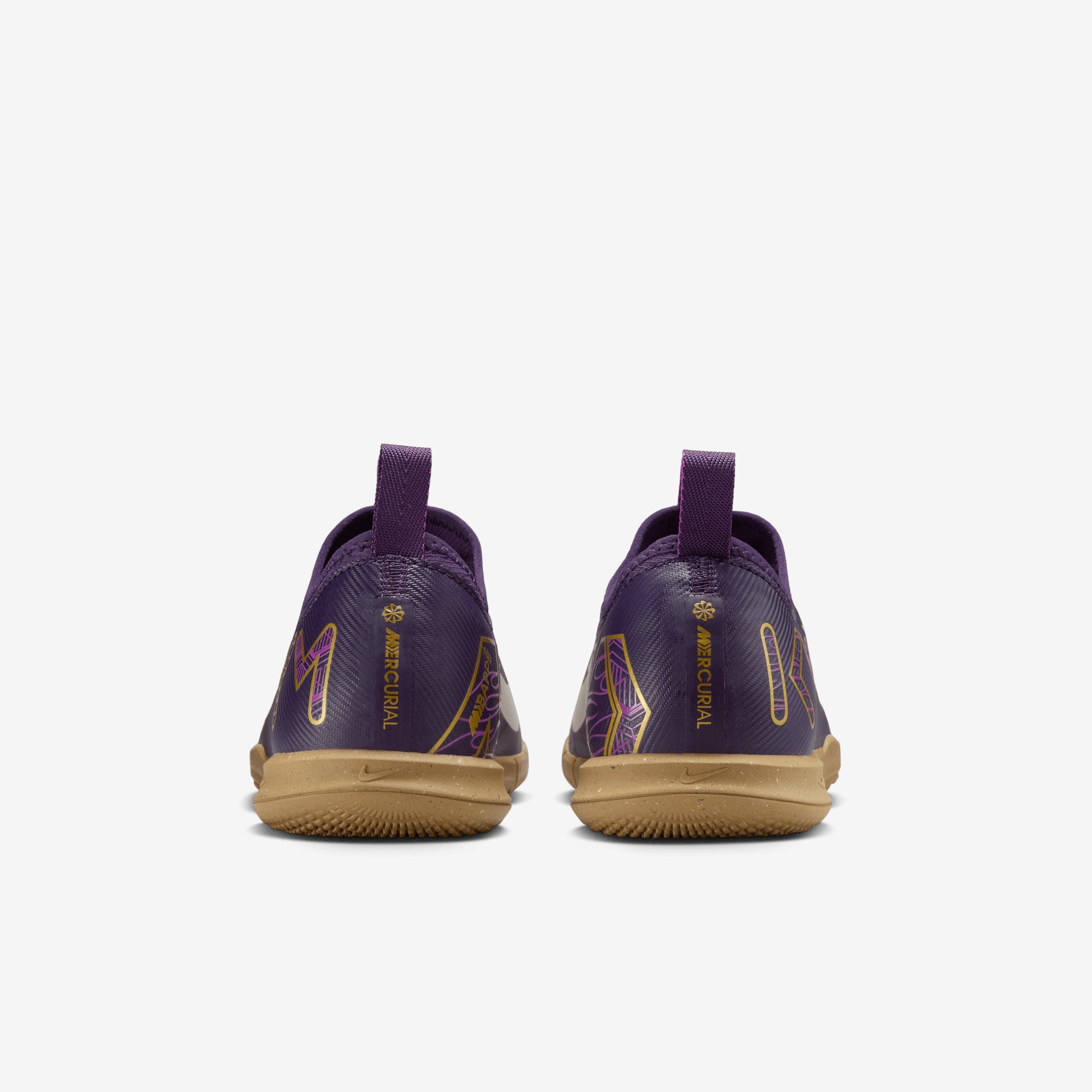 Nike Jr. Mercurial Vapor 16 Academy "Kylian Mbappé" Big Kids' Indoor/Court Low-Top Soccer Shoes - Grand Purple/Pale Ivory