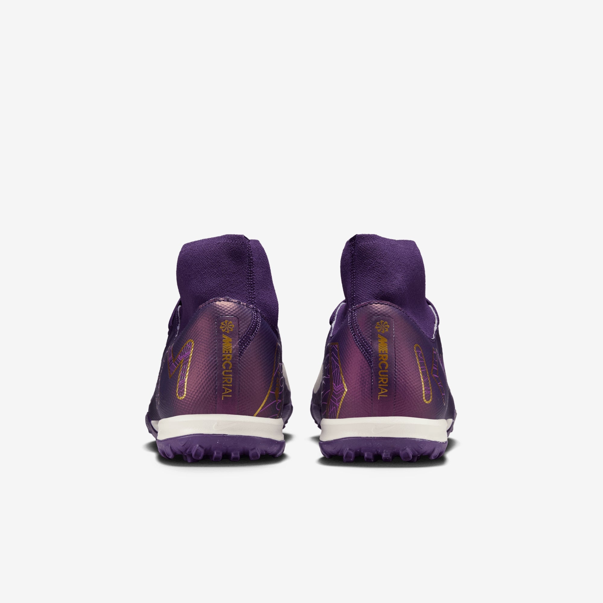 Nike Mercurial Superfly 10 Academy "Kylian Mbappé" TF High-Top Soccer Shoes - Grand Purple/Pale Ivory