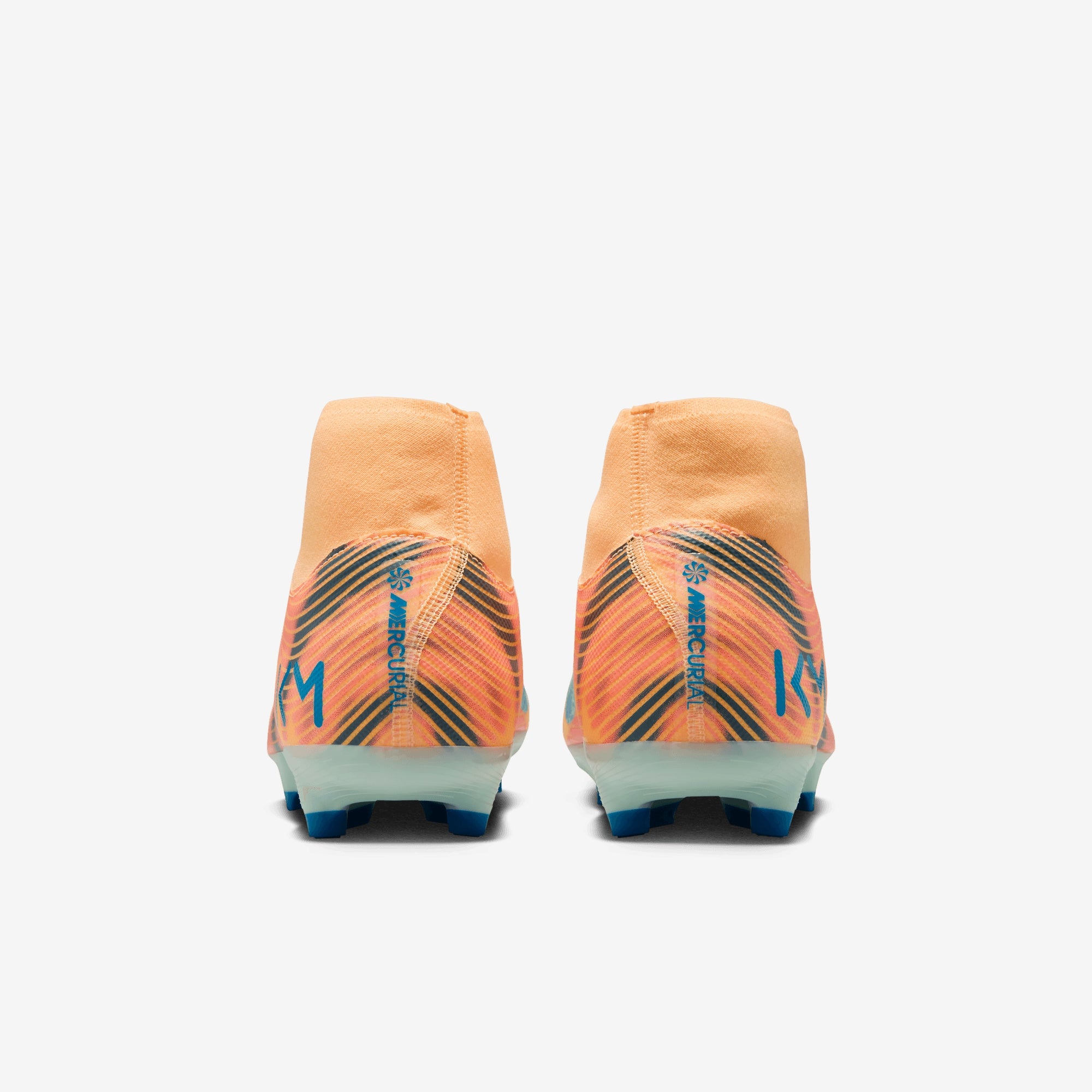 Nike Mercurial Superfly 10 Academy "Kylian Mbappé" Multi-Ground High-Top Soccer Cleats - Melon Tint/Neo Turq-Igloo