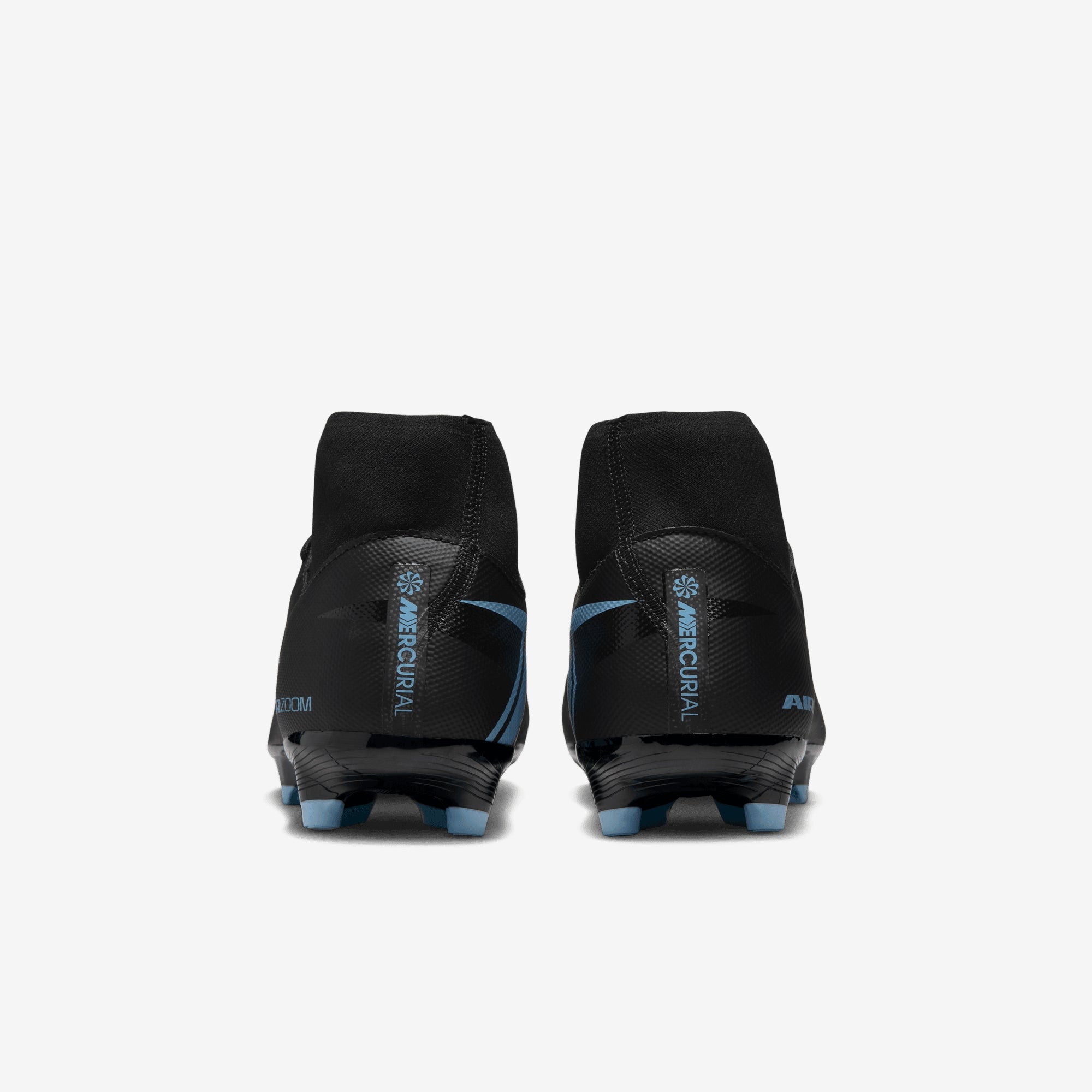 Nike Mercurial Superfly 10 Academy Multi-Ground High-Top Soccer Cleats - Black/Ice Blue