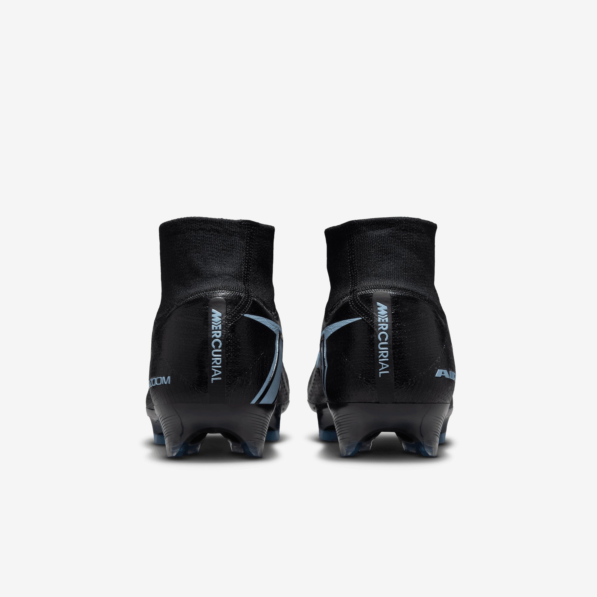 Nike Mercurial Superfly 10 Elite Firm-Ground High-Top Soccer Cleats - Black/Ice Blue