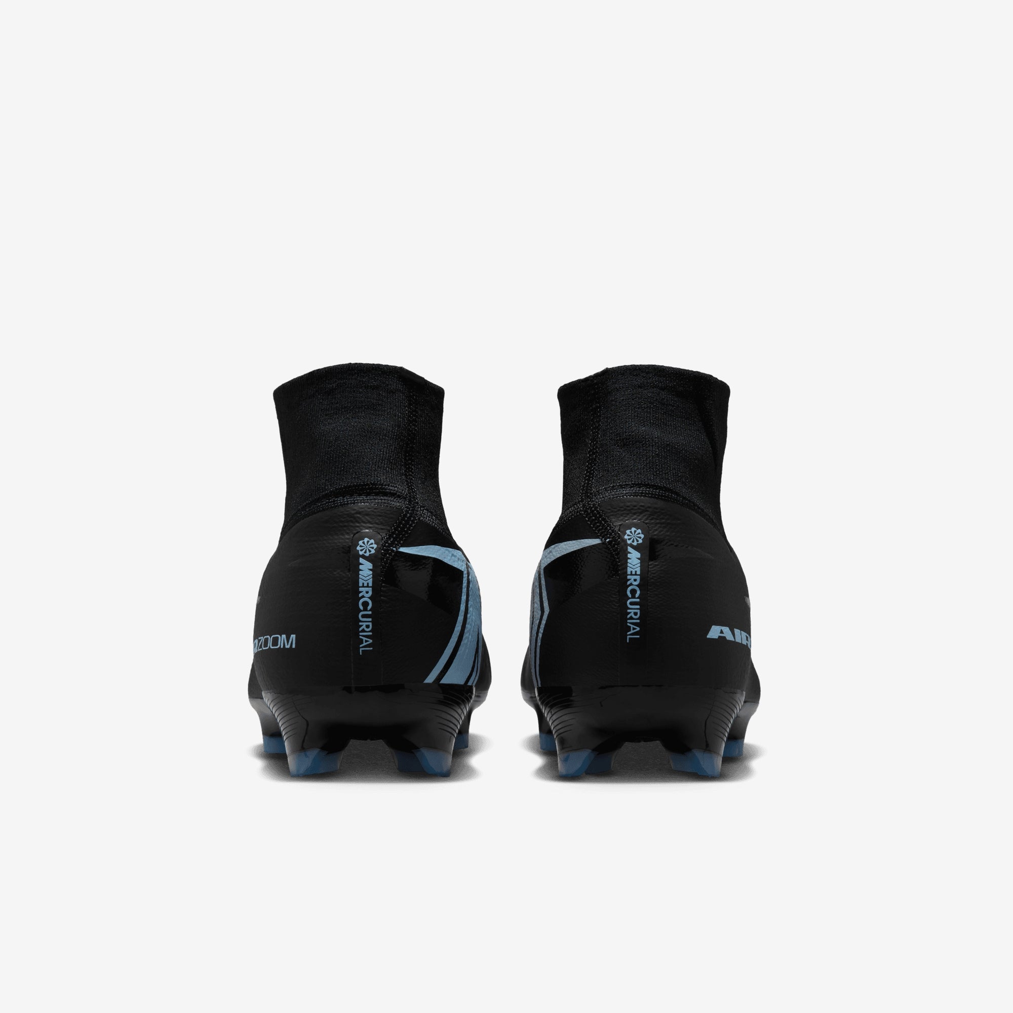Nike Mercurial Superfly 10 Pro Firm-Ground High-Top Soccer Cleats - Black/Ice Blue