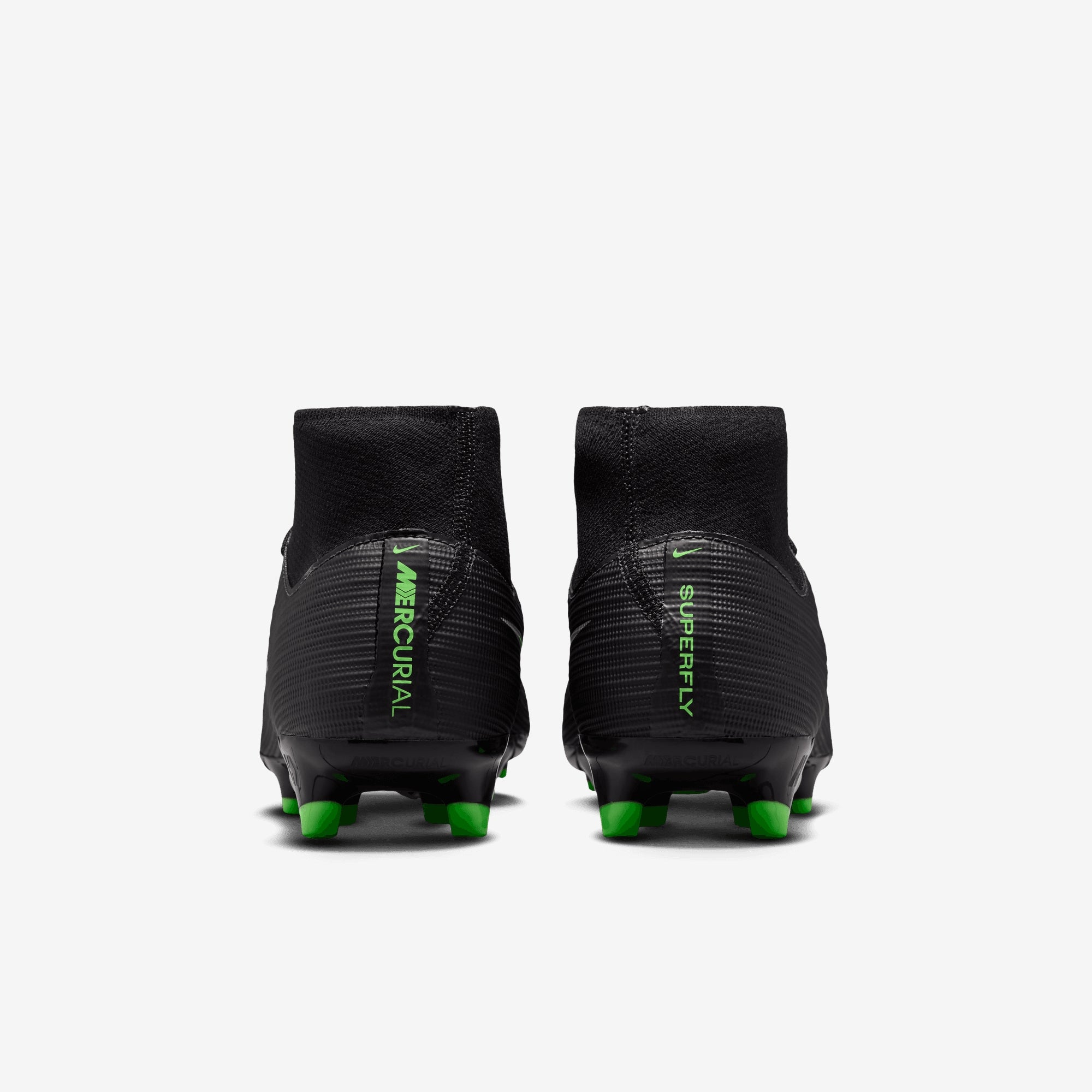Nike Mercurial Superfly 11 Academy Multi-Ground High-Top Soccer Cleats - Black/Illusion Green-Black