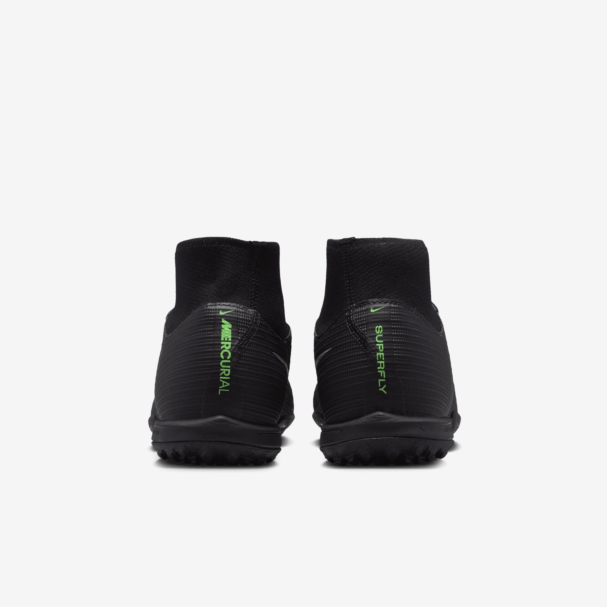 Nike Mercurial Superfly 11 Academy Turf High-Top Soccer Shoes - Black/Illusion Green-Black