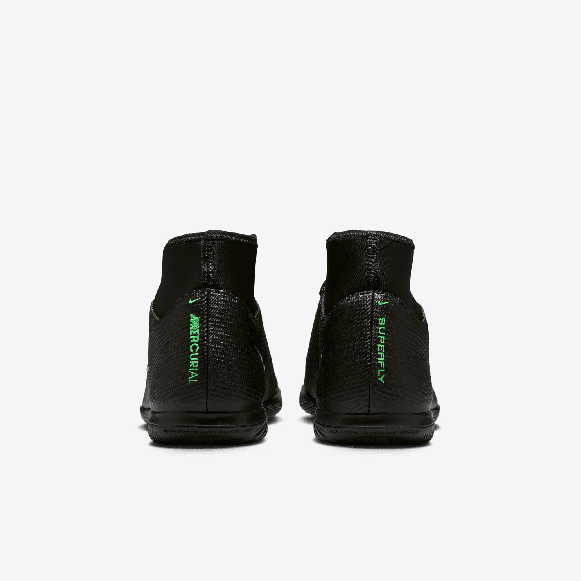 Nike Mercurial Superfly 11 Club Indoor/Court High-Top Soccer Shoes - Black/Illusion Green-Black