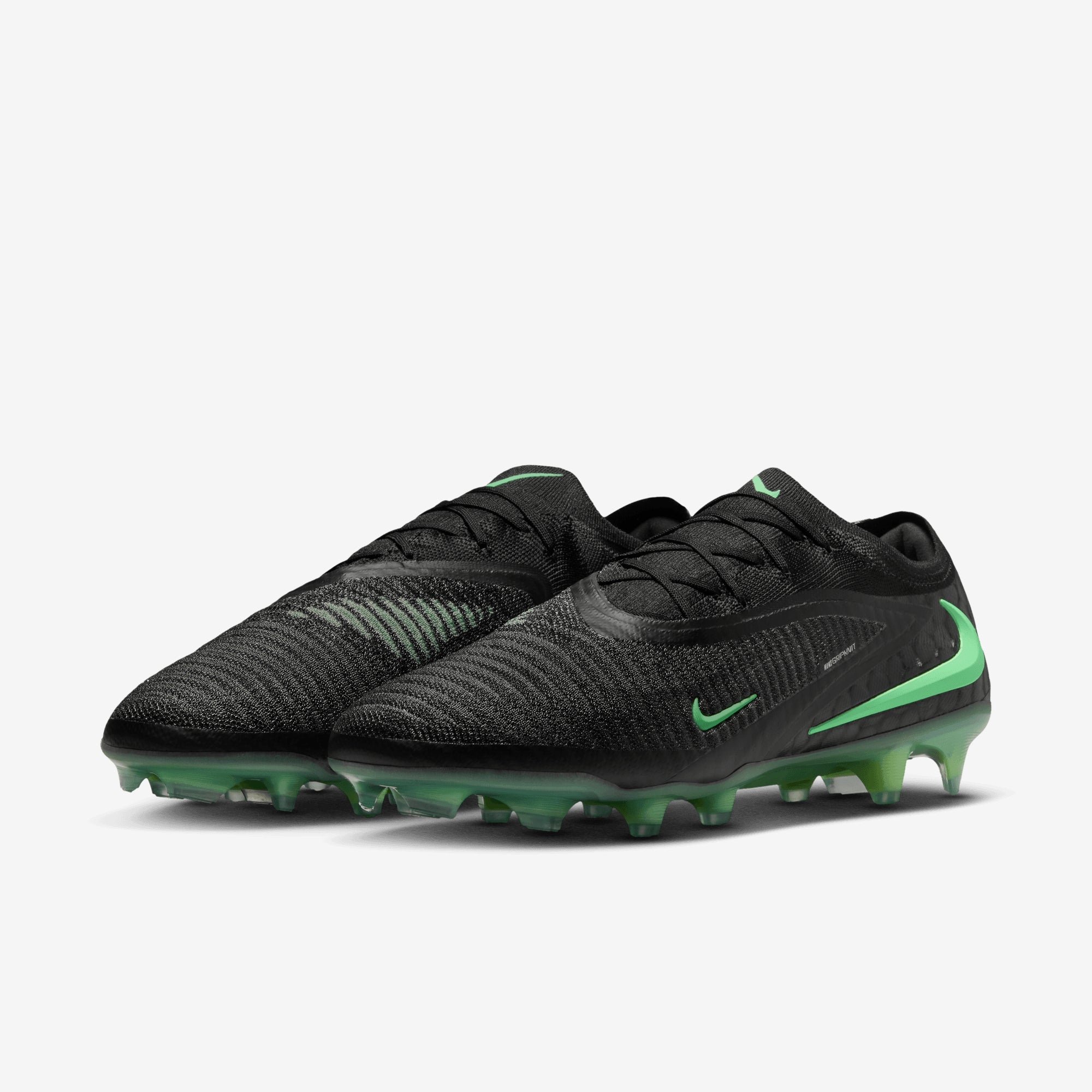 Nike Phantom 6 Low Elite Firm-Ground Soccer Cleats - Black/Illusion Green-Black