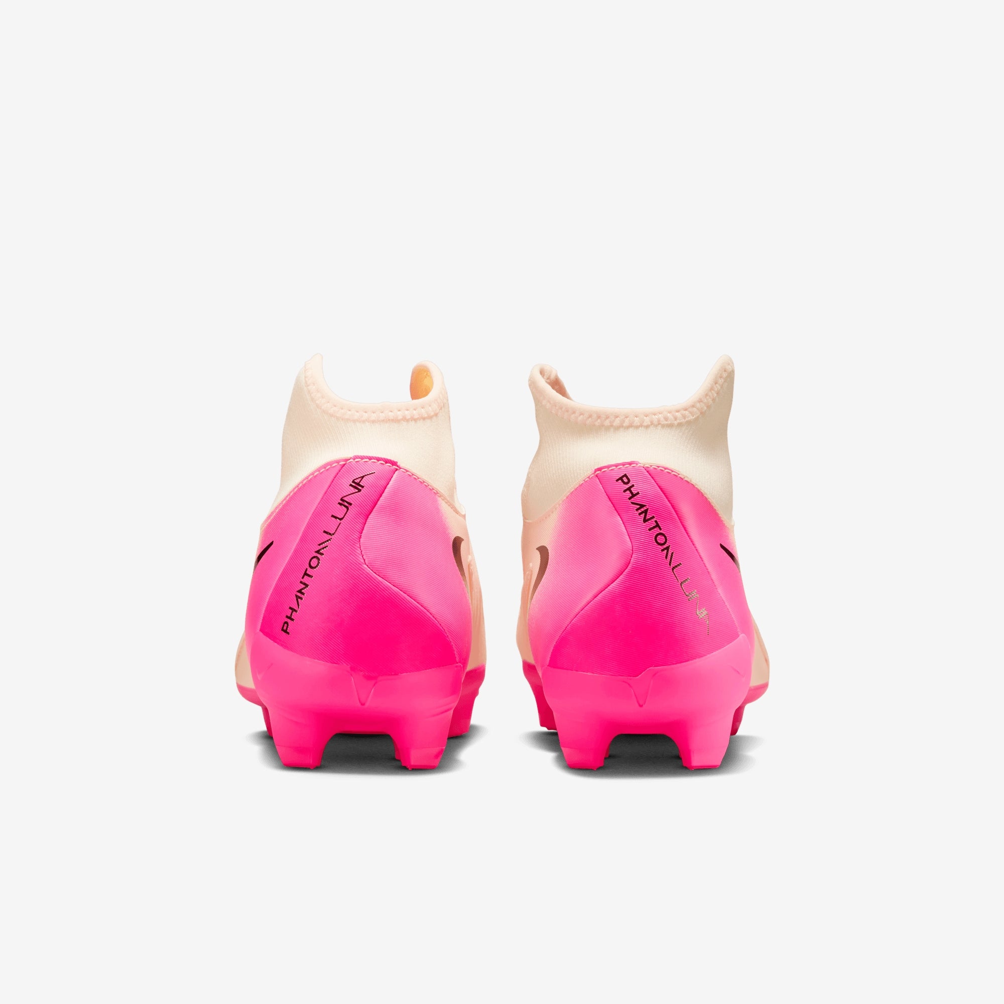 Nike Phantom Luna 2 Academy MG High-Top Soccer Cleats - Crimson Tint/Black-Pink Blast