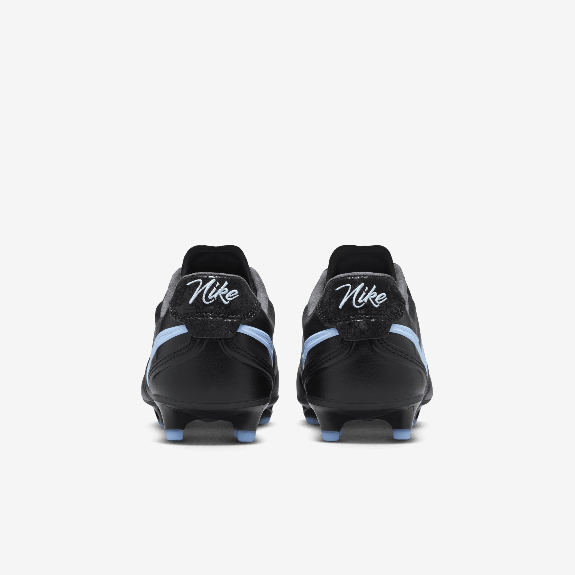 Nike Tiempo Ligera Pro Firm-Ground Low-Top Soccer Cleats - Black/Obsidian-Ice Blue