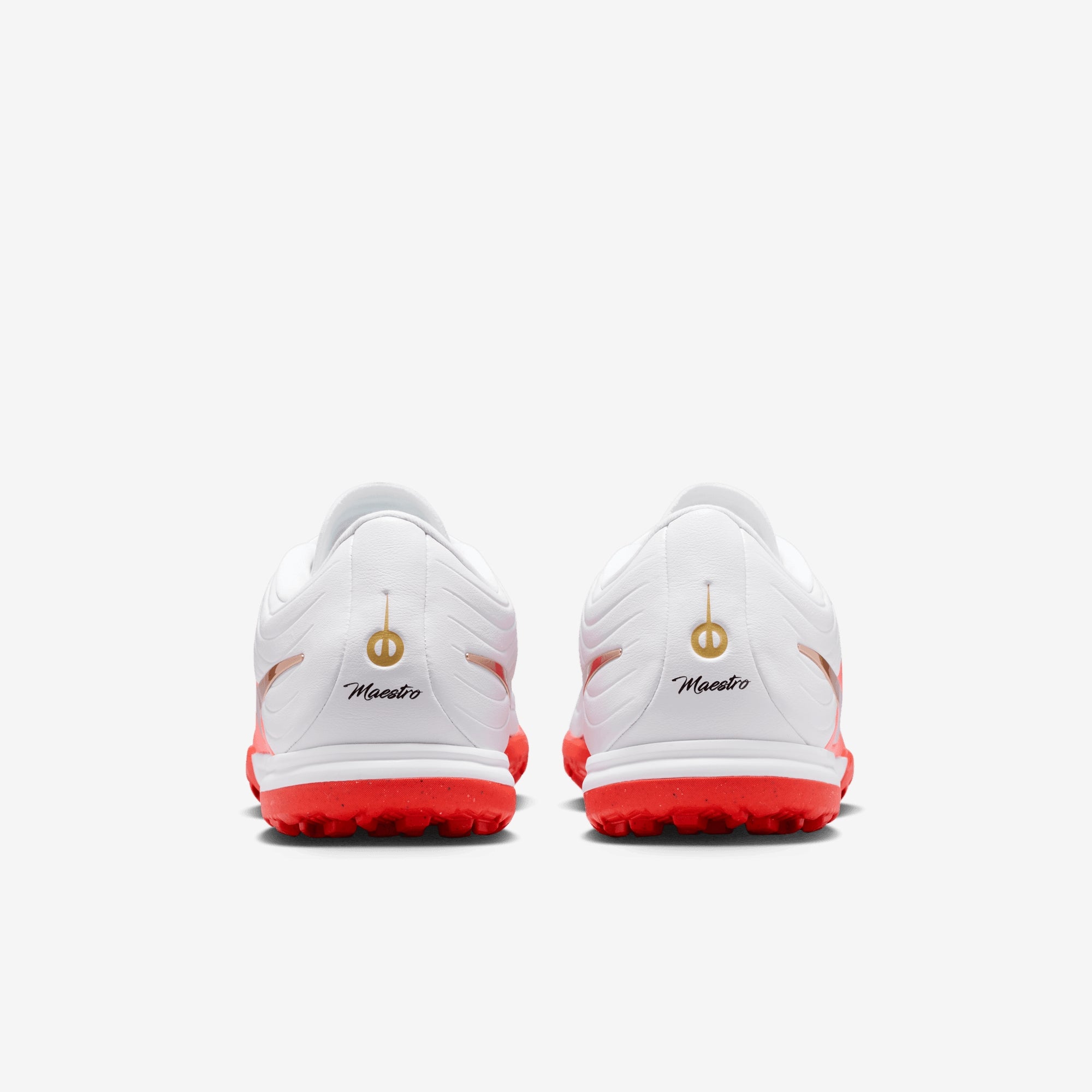 Nike Tiempo Maestro Academy Turf Low-Top Soccer Shoes - White/Blur-Bright Crimson