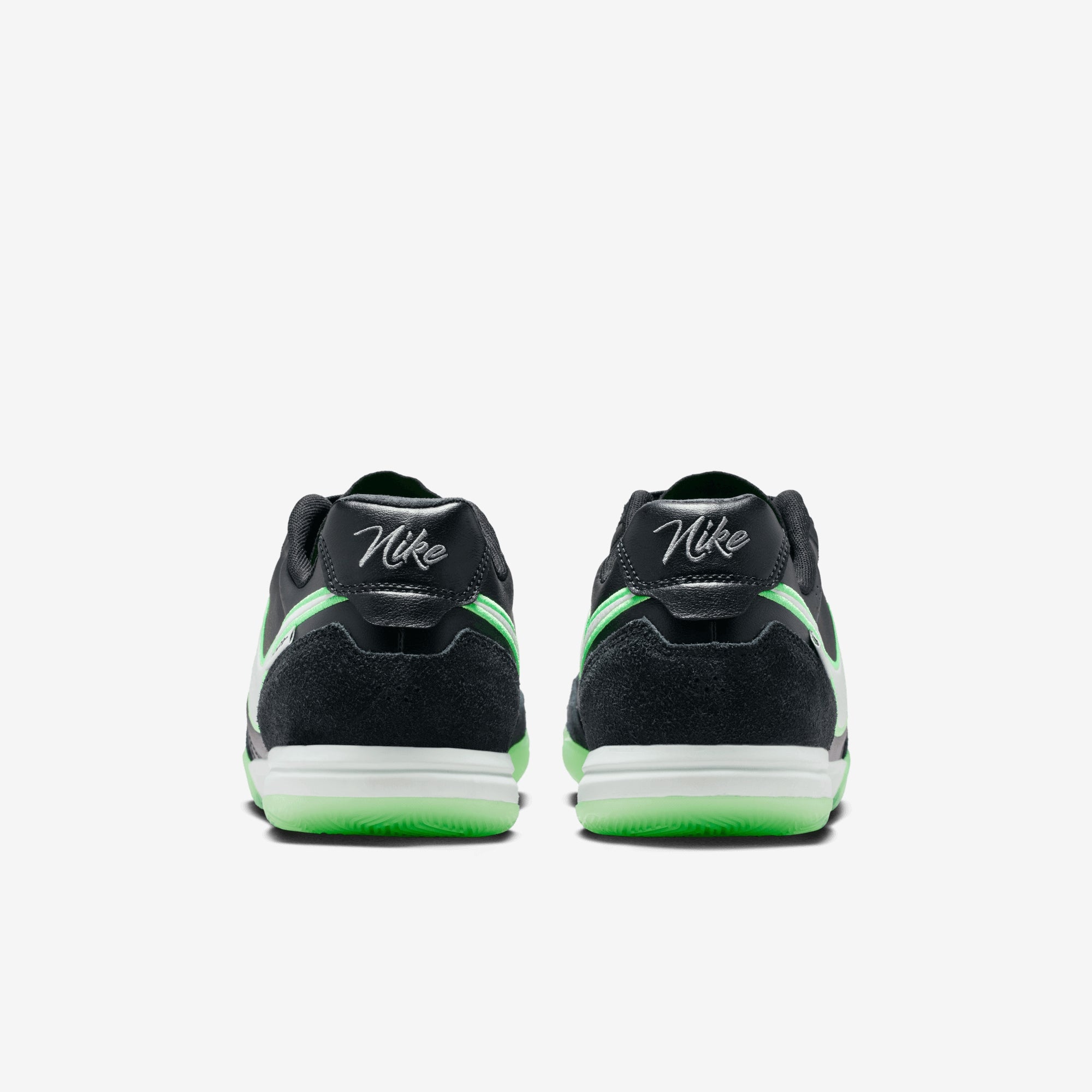 Nike Tiempo Streetgato Indoor/Court Low-Top Soccer Shoes - Black/Illusion Green-Black
