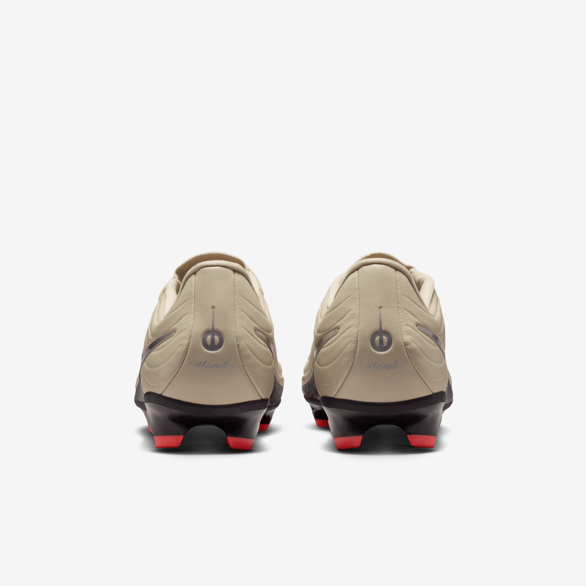 Nike United Tiempo Maestro Academy Multi-Ground Low-Top Soccer Cleats - Fossil/Metallic Silver-Burgundy Crush