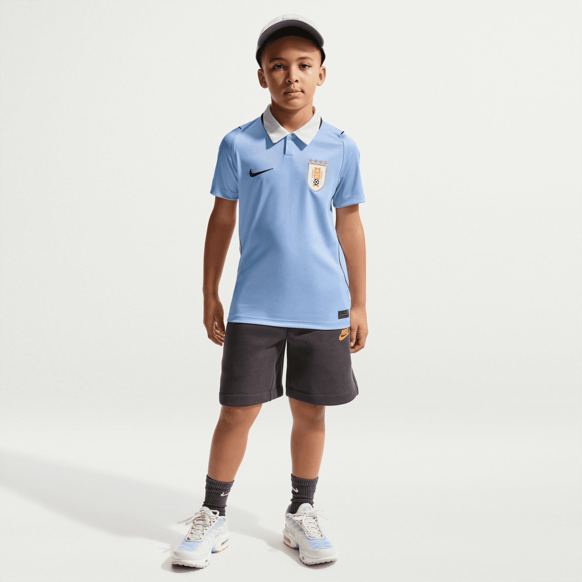 Nike Uruguay 2026 Stadium Home Big Kids' Dri-FIT Soccer Replica Jersey - Royal Tint/Obsidian