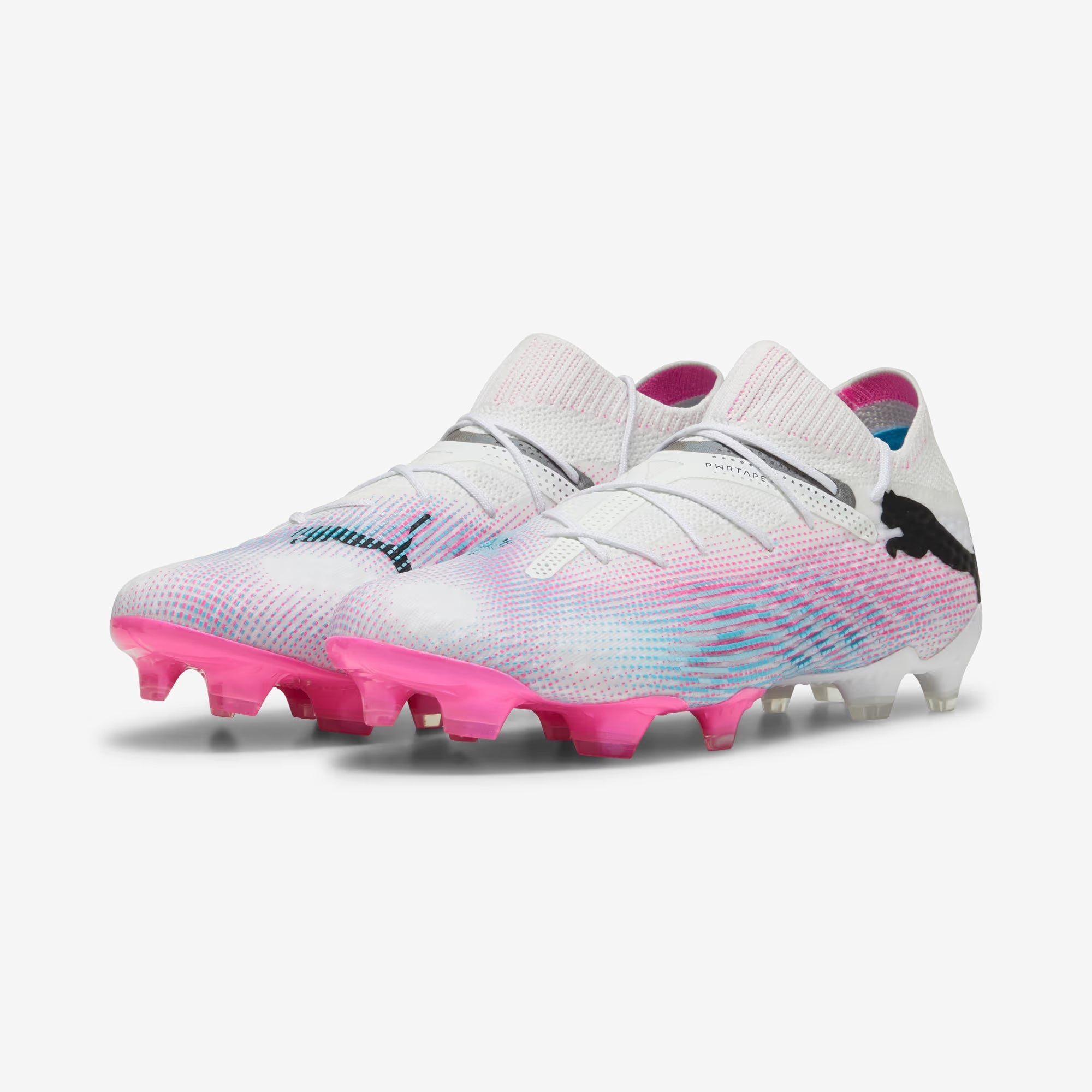 PUMA FUTURE 7 ULTIMATE Firm/Artificial-Ground Low-Top Soccer Cleats - PUMA White-PUMA Black-Poison Pink