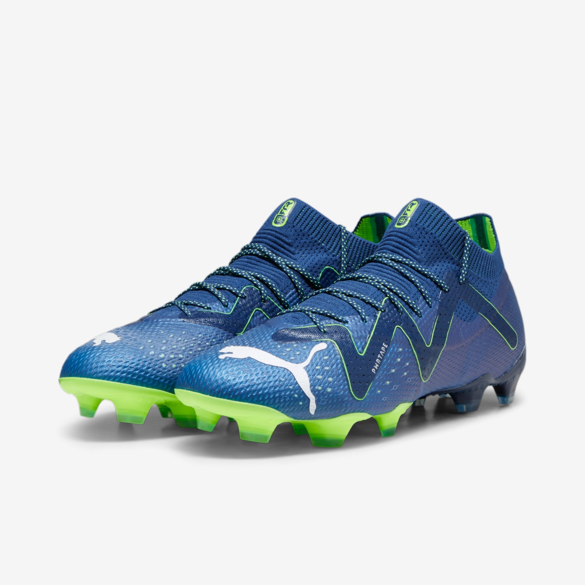 PUMA FUTURE ULTIMATE Firm/Artificial-Ground Low-Top Soccer Cleats - Persian Blue-PUMA White-Pro Green