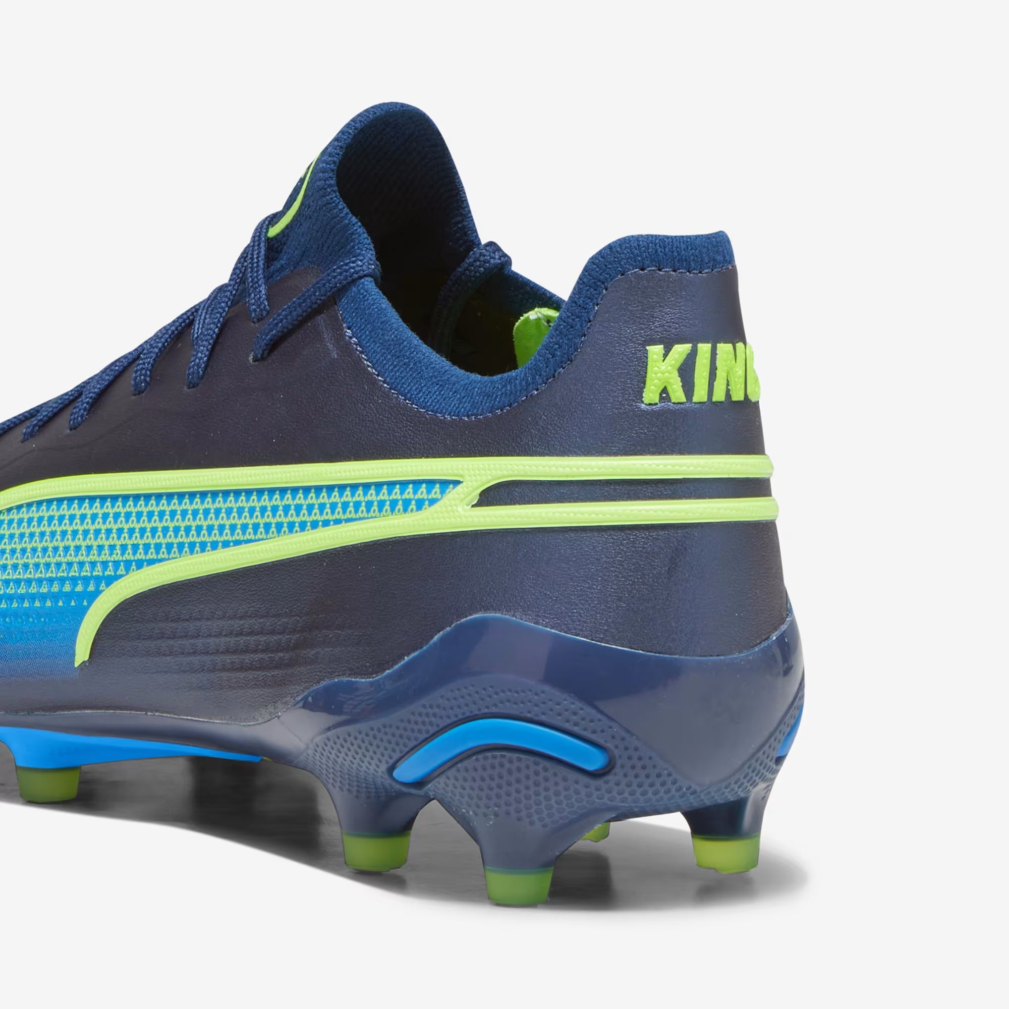 PUMA KING ULTIMATE Firm/Artificial-Ground Low-Top Soccer Cleats - Persian Blue-Pro Green-Ultra Blue