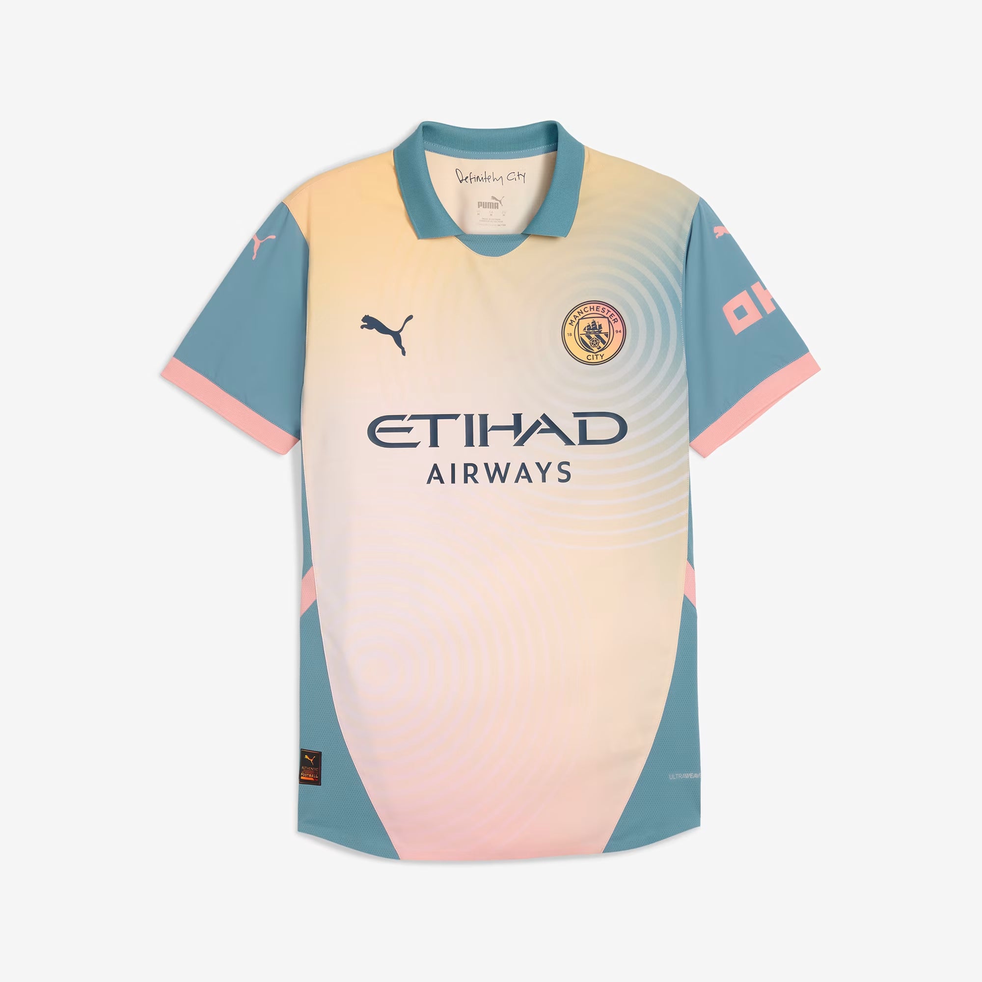 PUMA Manchester City 2024/25 Match Fourth Men's dryCELL Soccer Authentic Jersey - Rosebay-Bold Blue