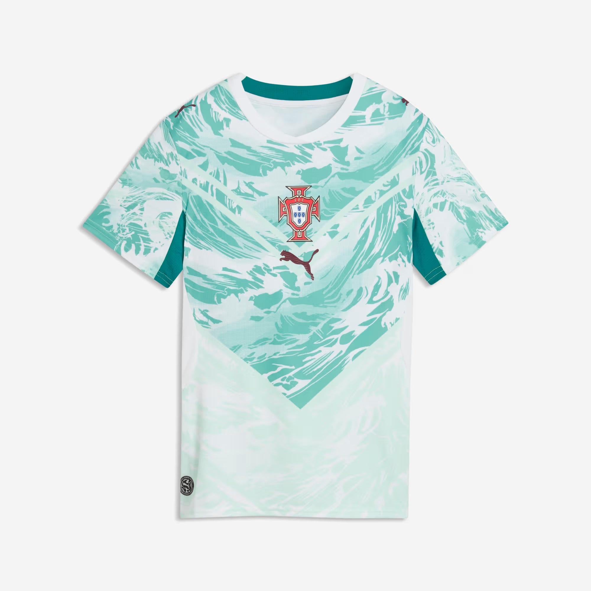 PUMA Portugal 2026 Stadium Away Women's Soccer Jersey - PUMA White-Green Lagoon