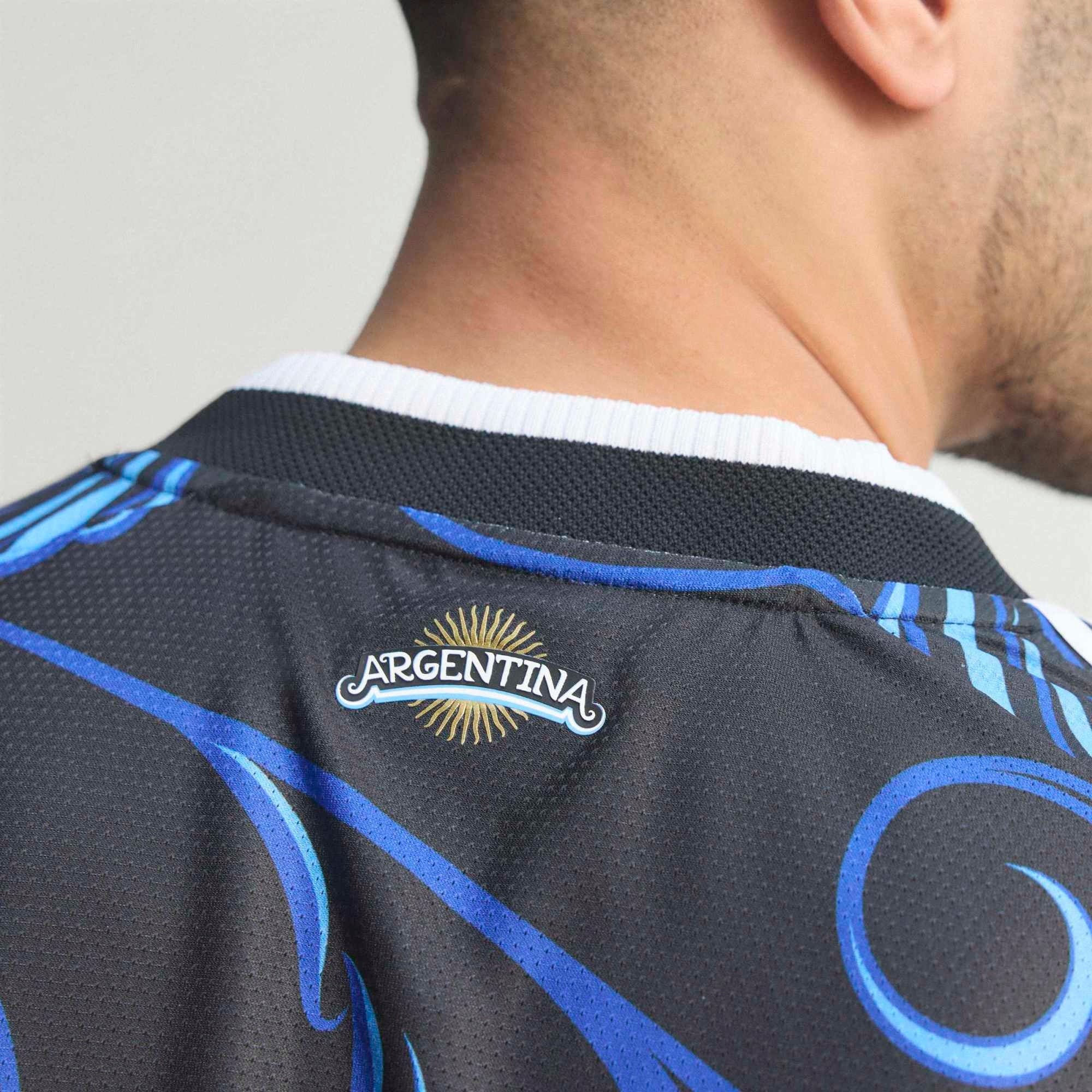 adidas Argentina 2026 Match Away Men's Soccer Authentic Jersey - Black / Lucid Blue / Blue Burst