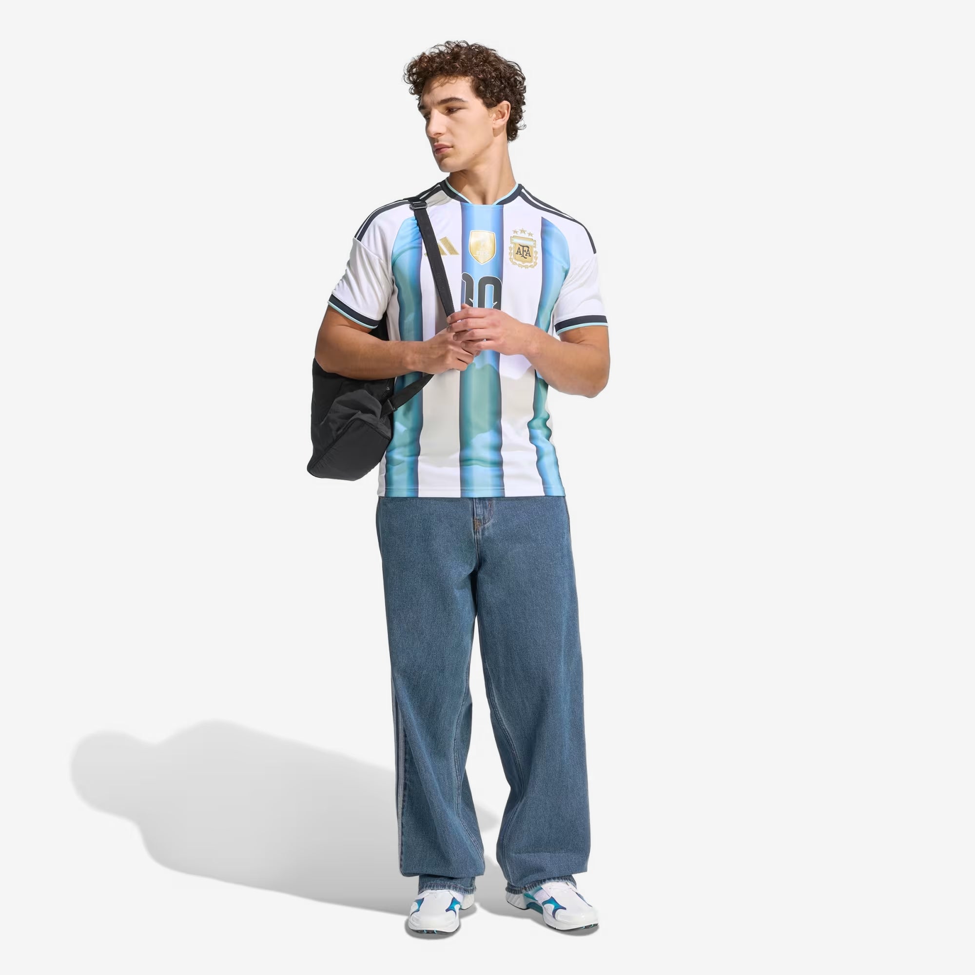 adidas Argentina 2026 Stadium Home Messi Men's Soccer Jersey - White / Icey Blue / Light Blue