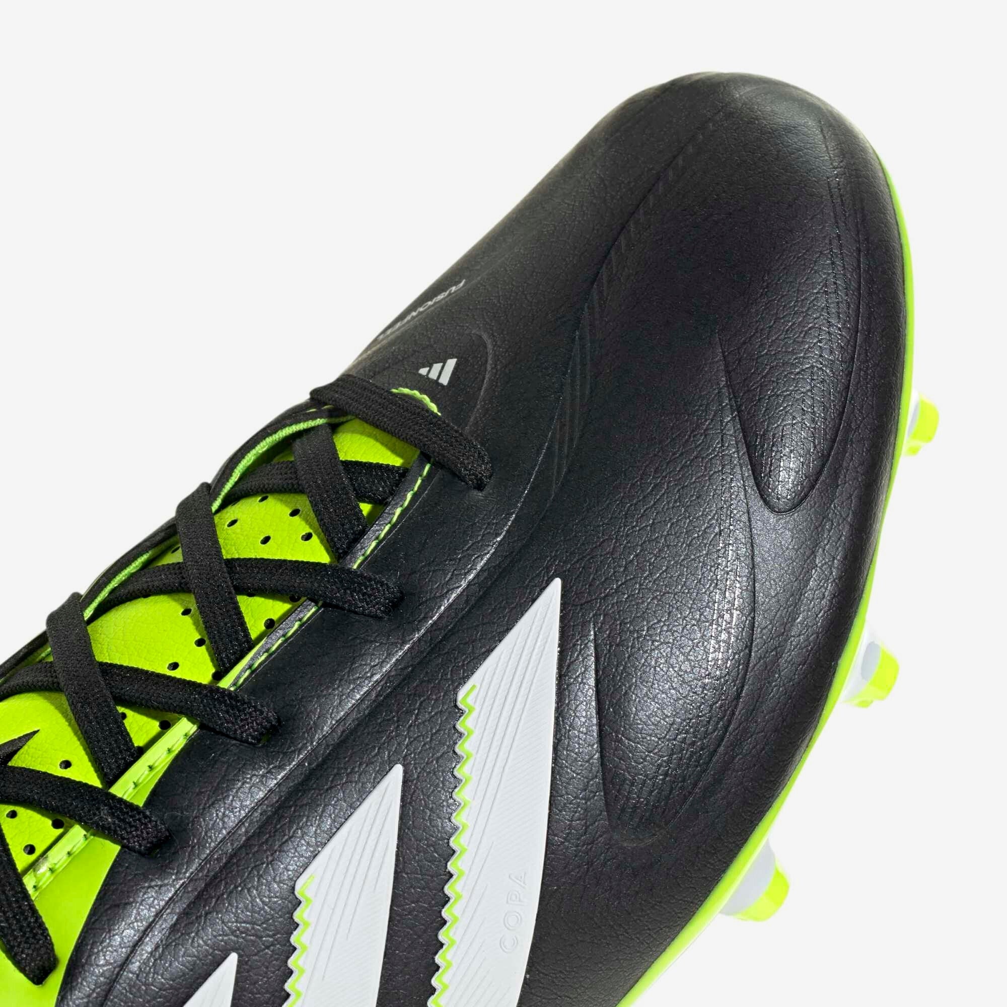 adidas Copa Pure 3 League Firm/Multi-Ground Low-Top Soccer Cleats - Core Black / Cloud White / Lucid Lemon