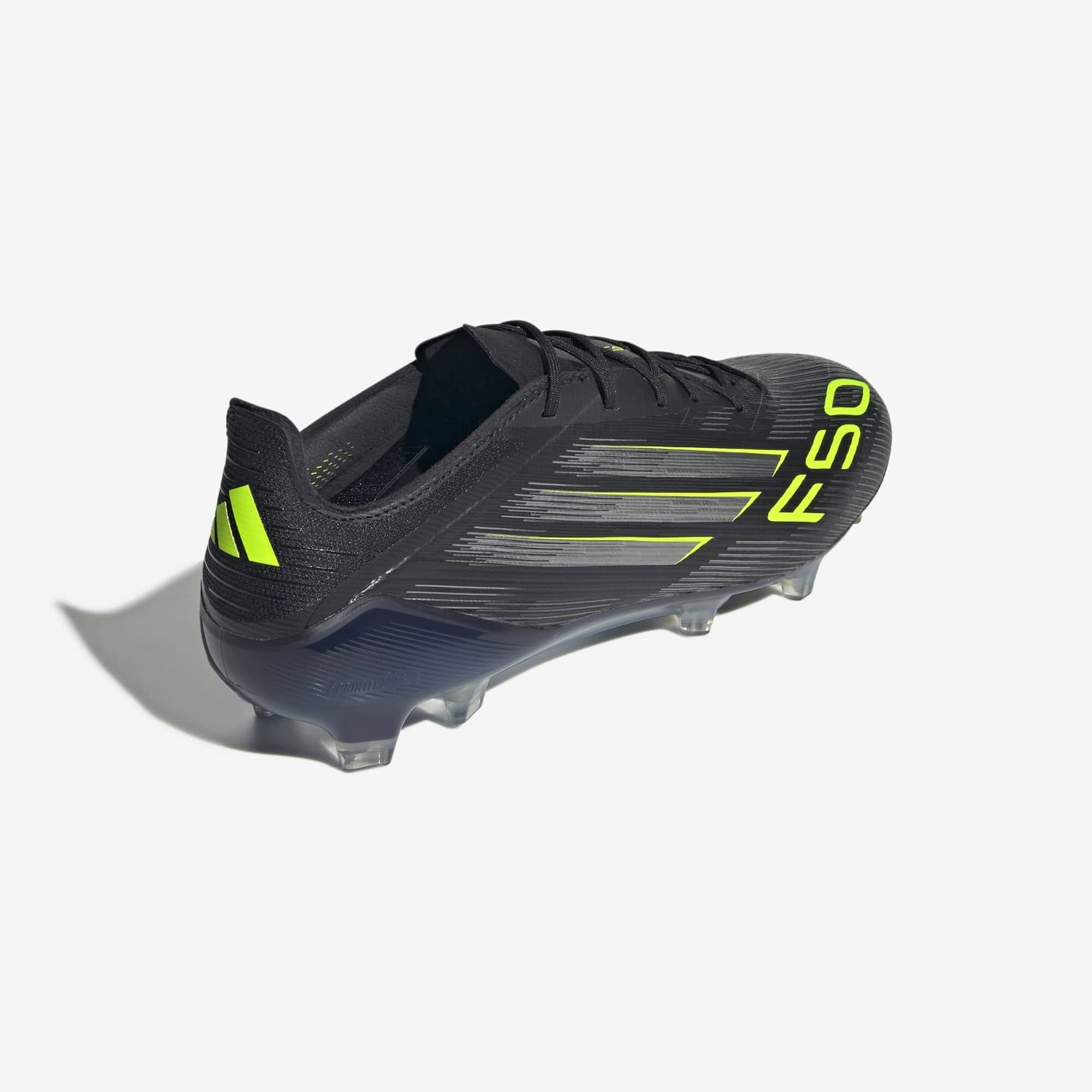 adidas F50 Elite Firm-Ground Low-Top Soccer Cleats - Core Black / Iron Metallic / Lucid Lemon