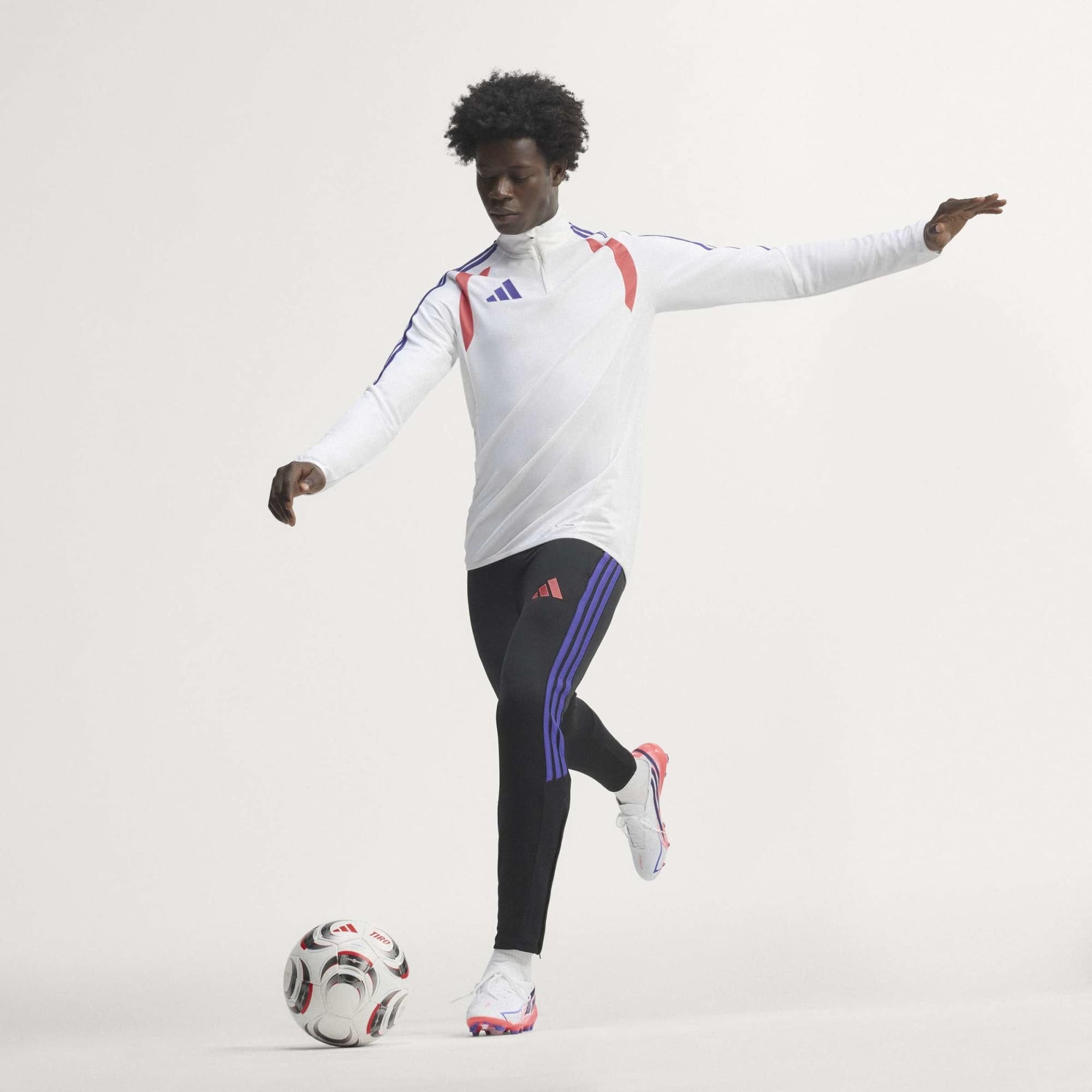 adidas F50 Hyperfast League Firm-Ground Low-Top Soccer Cleats - Ftwr White / Solar Purple / Solar Turbo