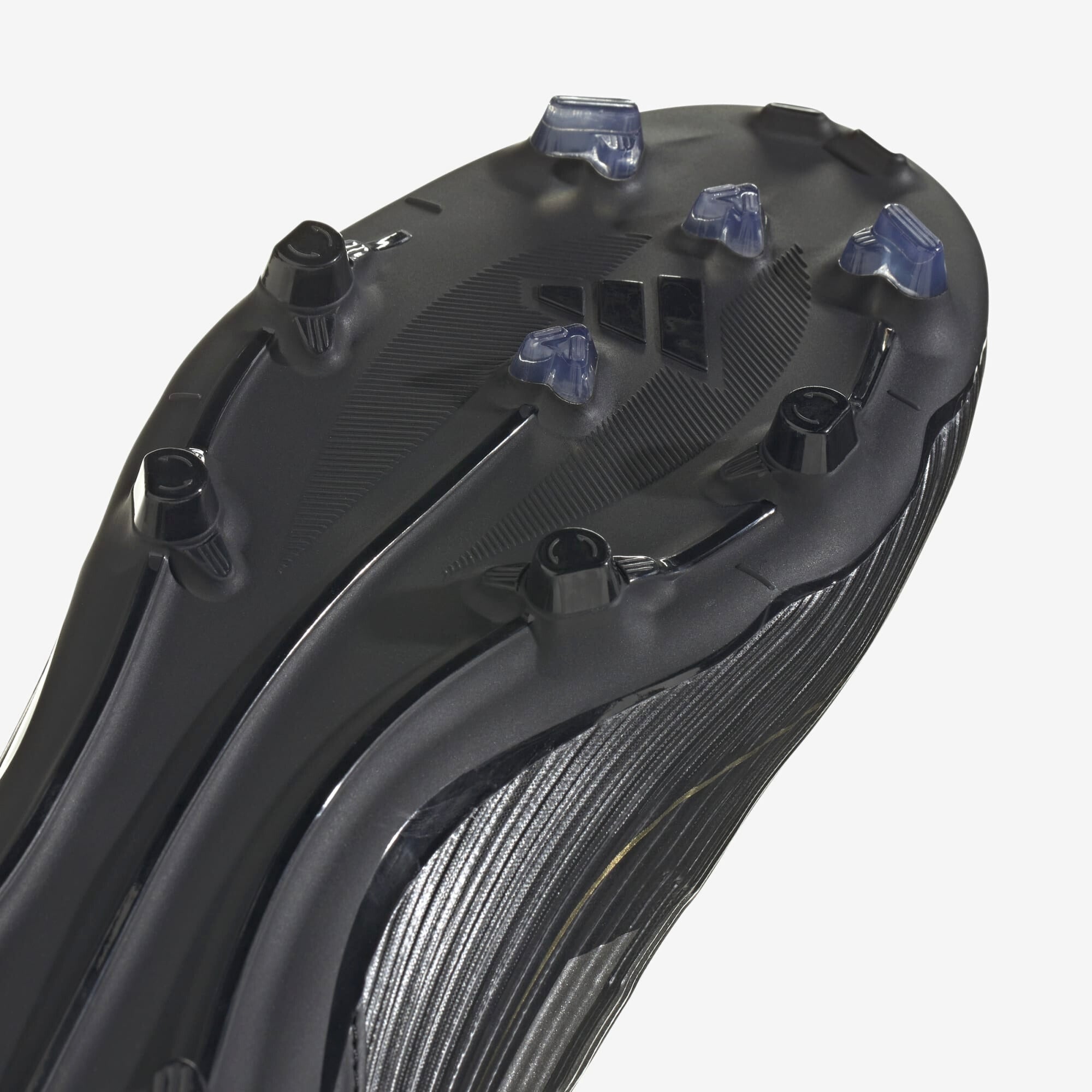 adidas F50 League Firm/Multi-Ground Soccer Cleats - Core Black / Iron Metallic / Gold Metallic