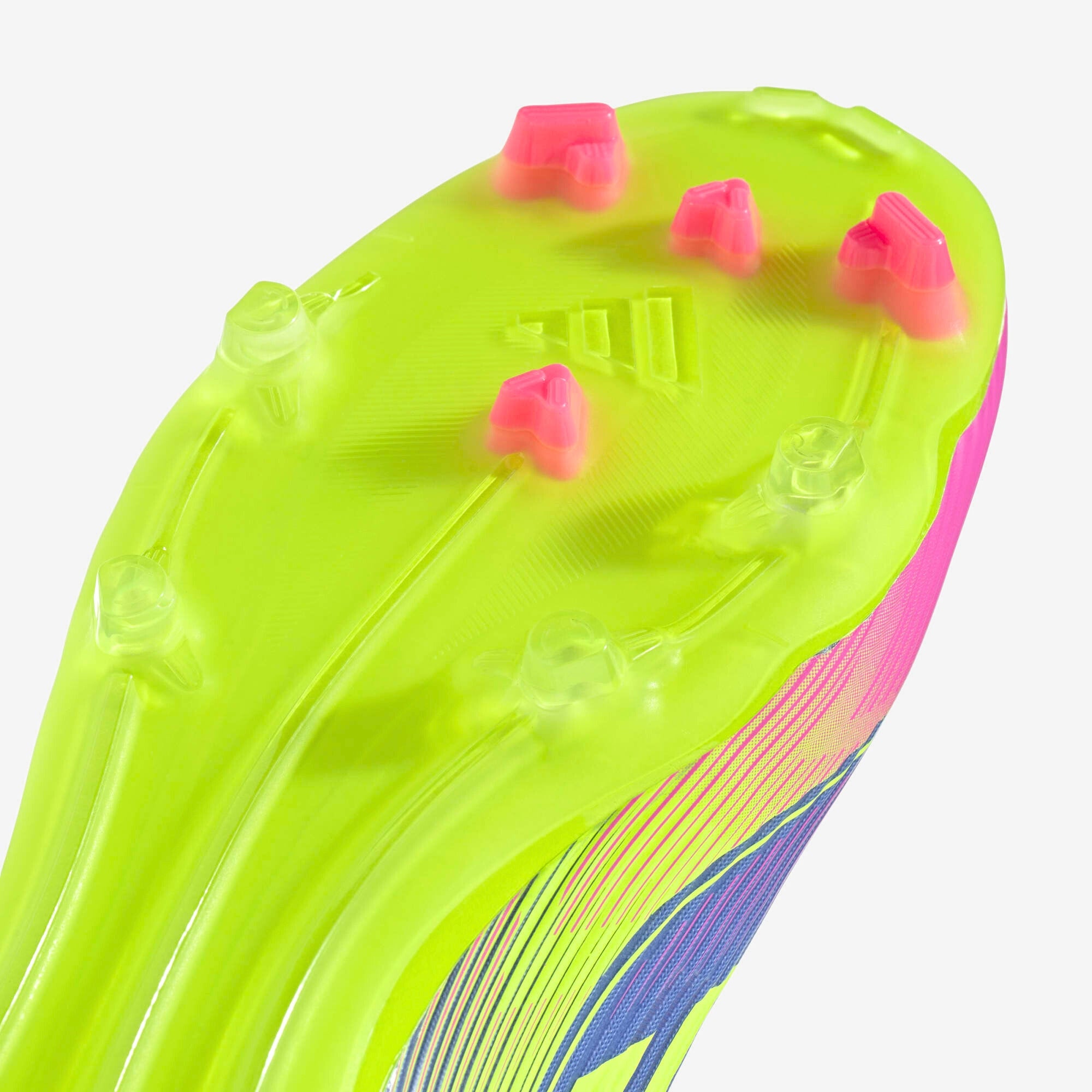 adidas F50 League FG/MG Low-Top Soccer Cleats - Blue Fusion / Lucid Lemon / Lucid Pink