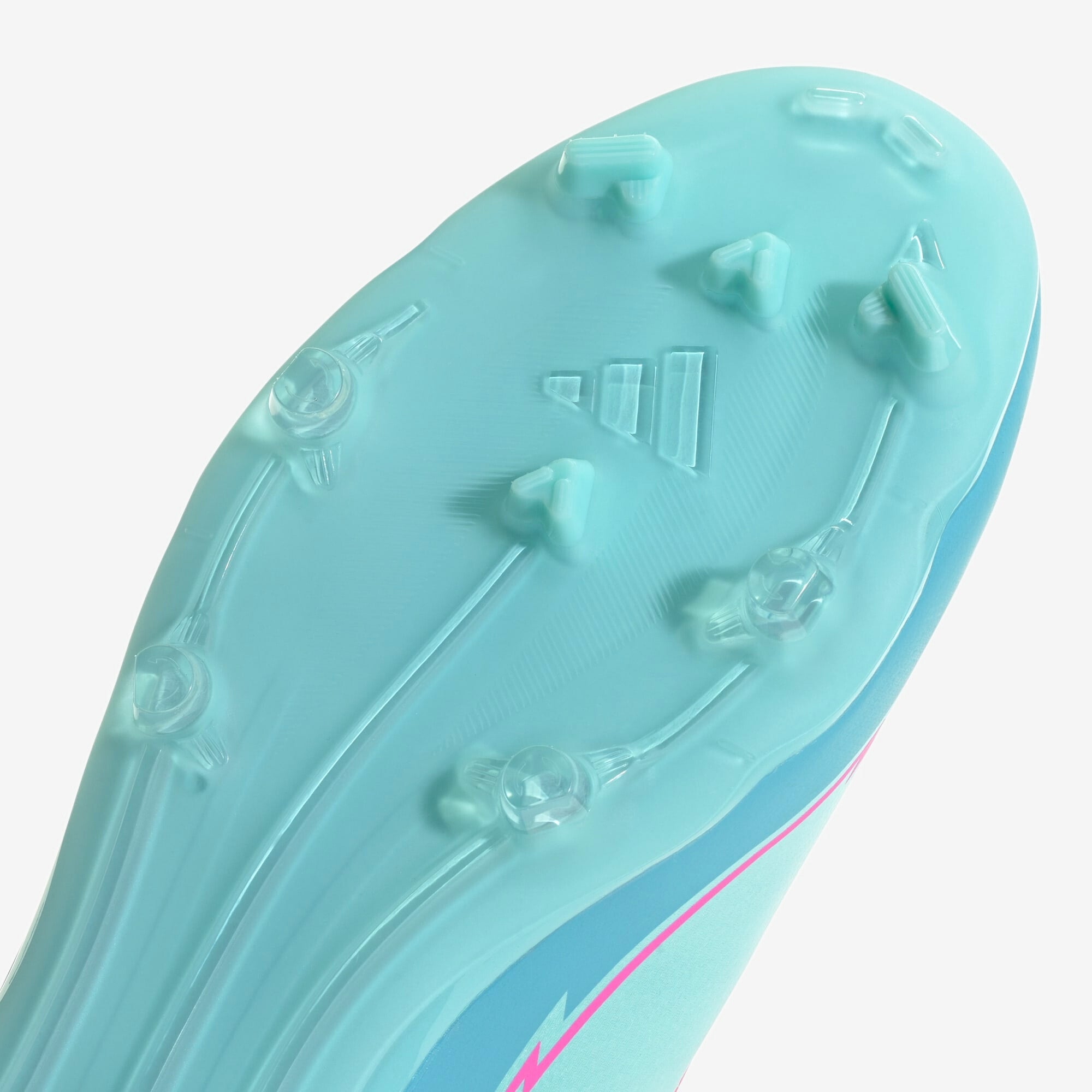 adidas F50 League Messi FG/MG Low-Top Soccer Cleats - Flash Aqua / Lucid Pink / Lucid Cyan