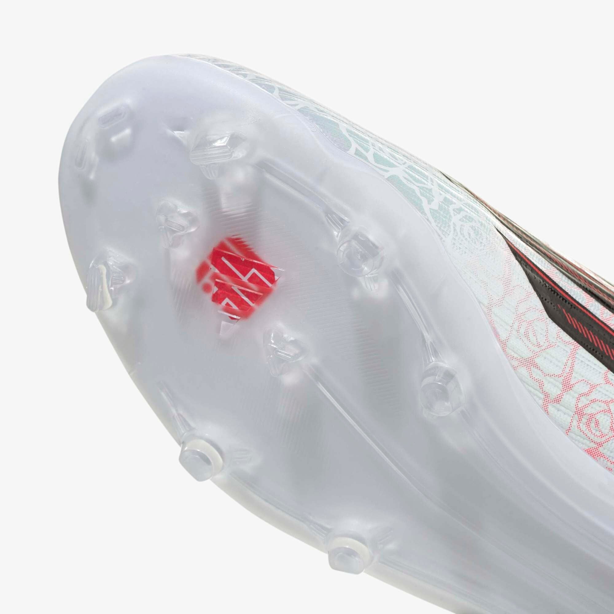 adidas Jr. F50 League Laceless LY Big Kids' Firm/Multi-Ground Low-Top Soccer Cleats - Cloud White / Core Black / Lucid Red