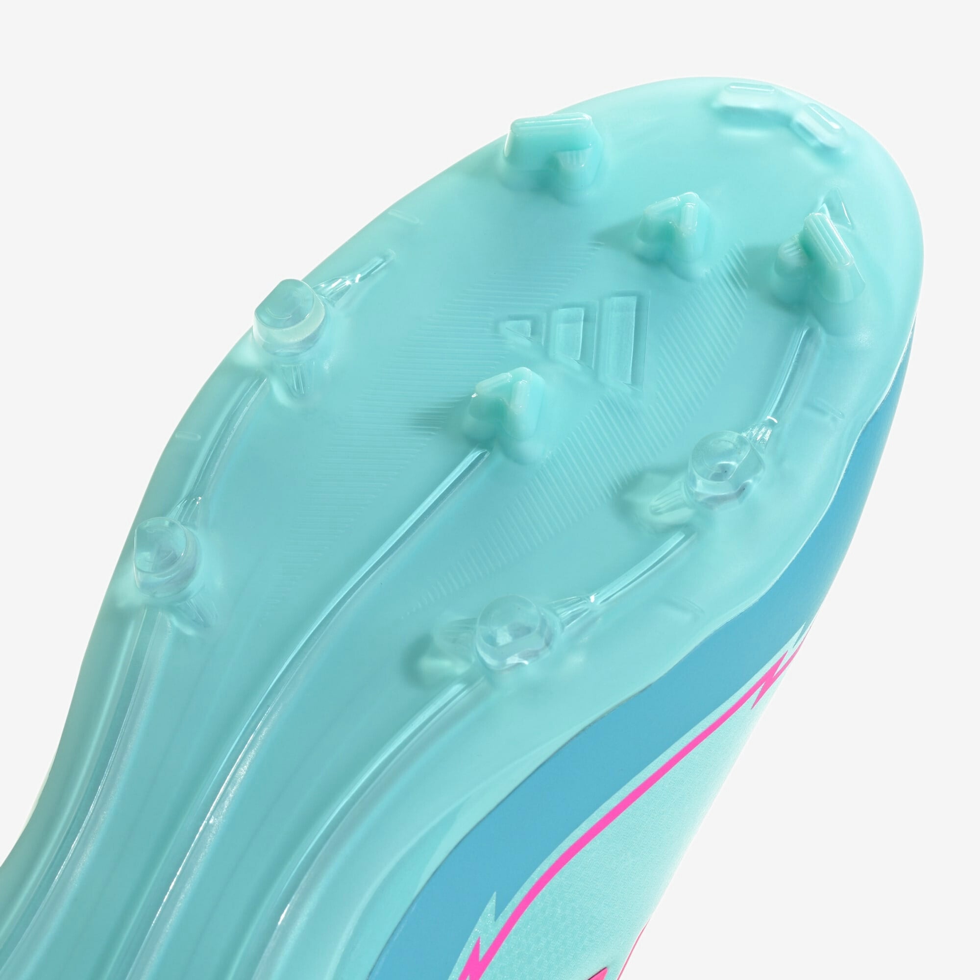 adidas Jr. F50 League Messi Little/Big Kids' FG/MG Low-Top Soccer Cleats - Flash Aqua / Lucid Pink / Lucid Cyan