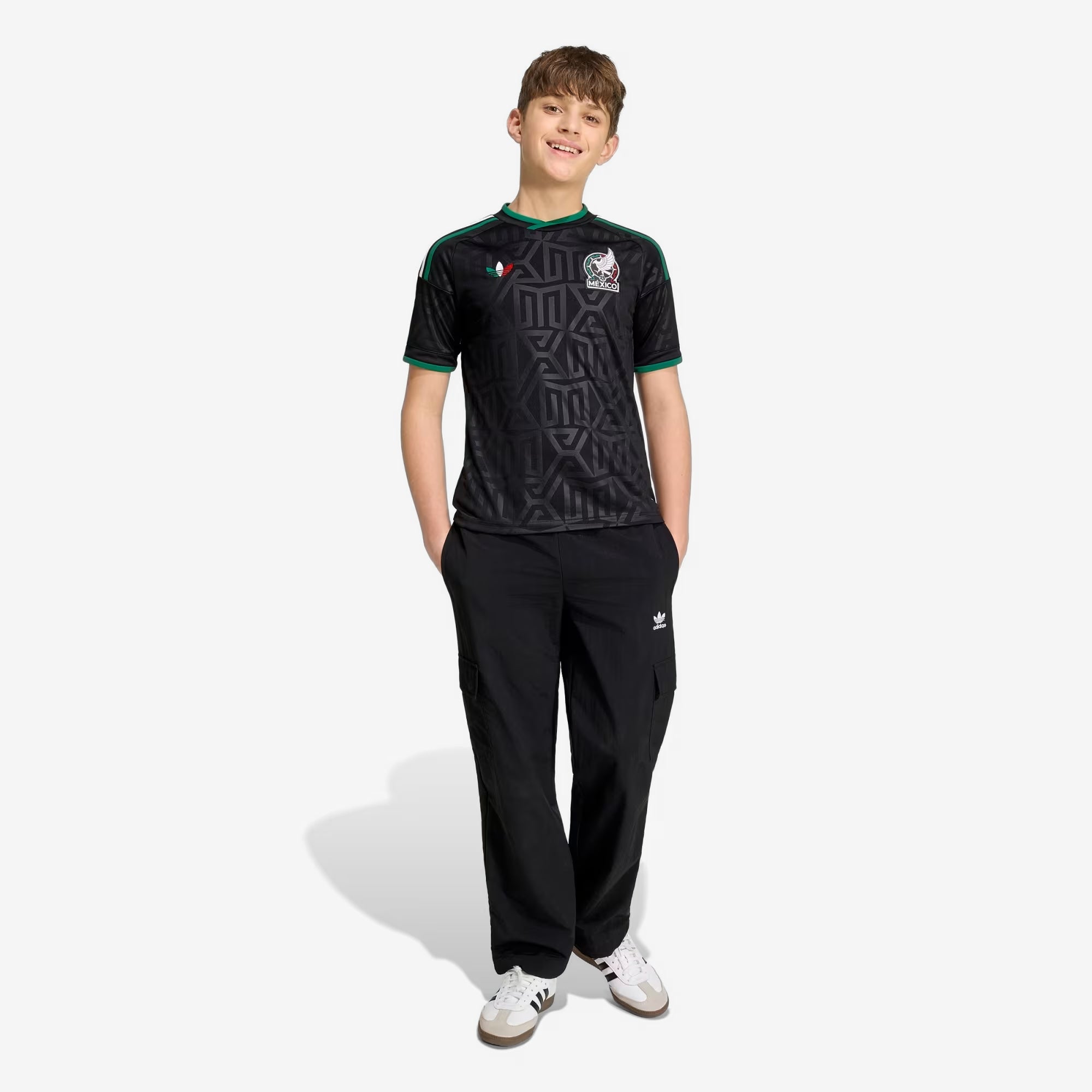 adidas Mexico 20226 Stadium Third Big Kids' Soccer Jersey - Black