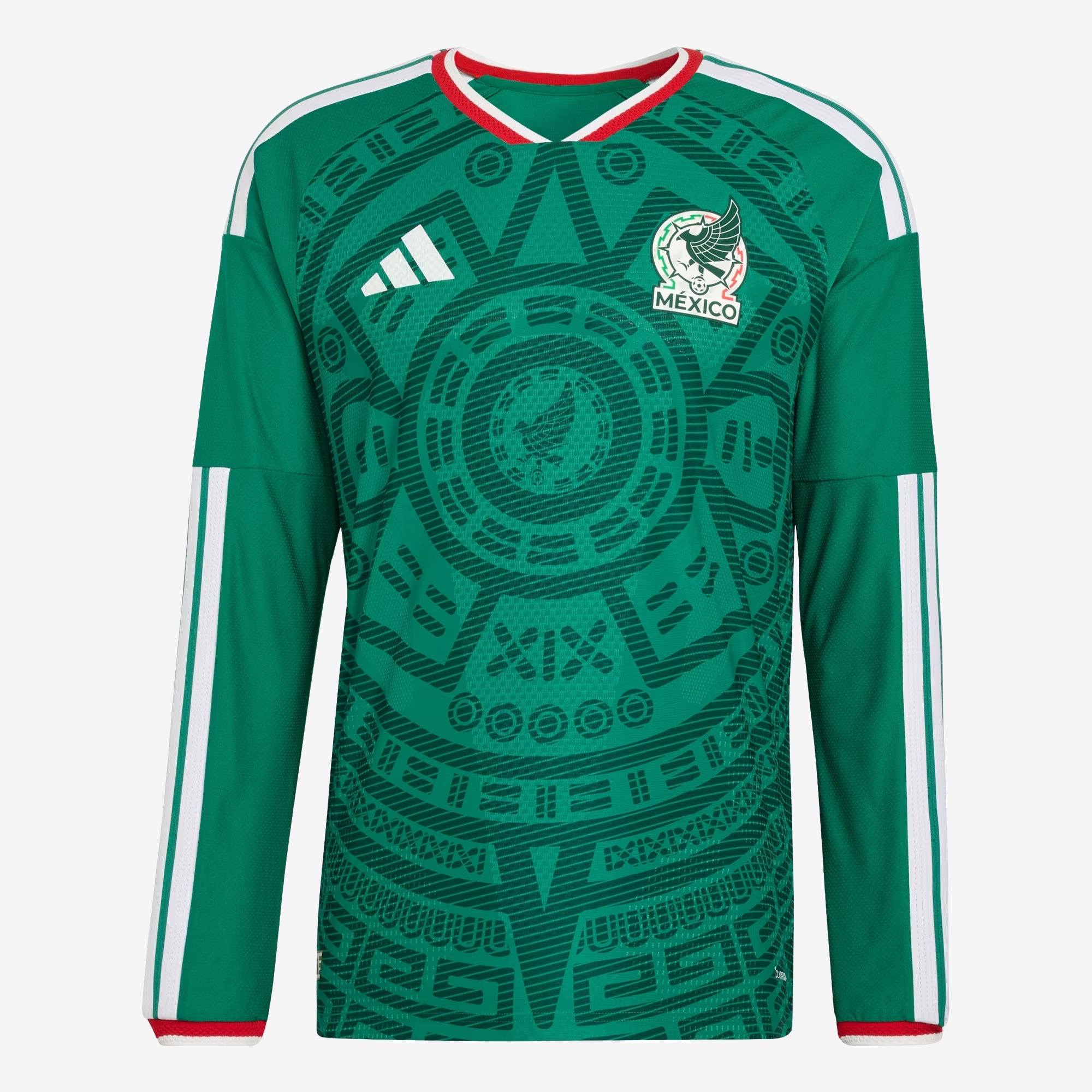 adidas Mexico 2026 Match Home Men's Soccer Authentic Long-Sleeve Jersey - Bold Green