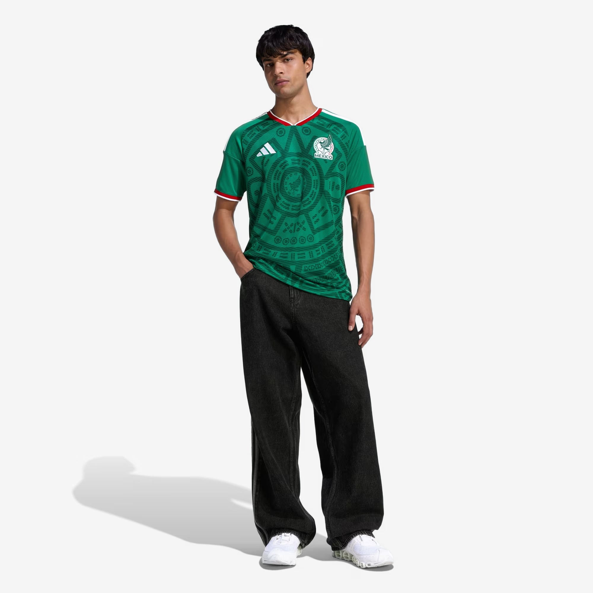 adidas Mexico 2026 Stadium Home Men's Soccer Jersey - Bold Green