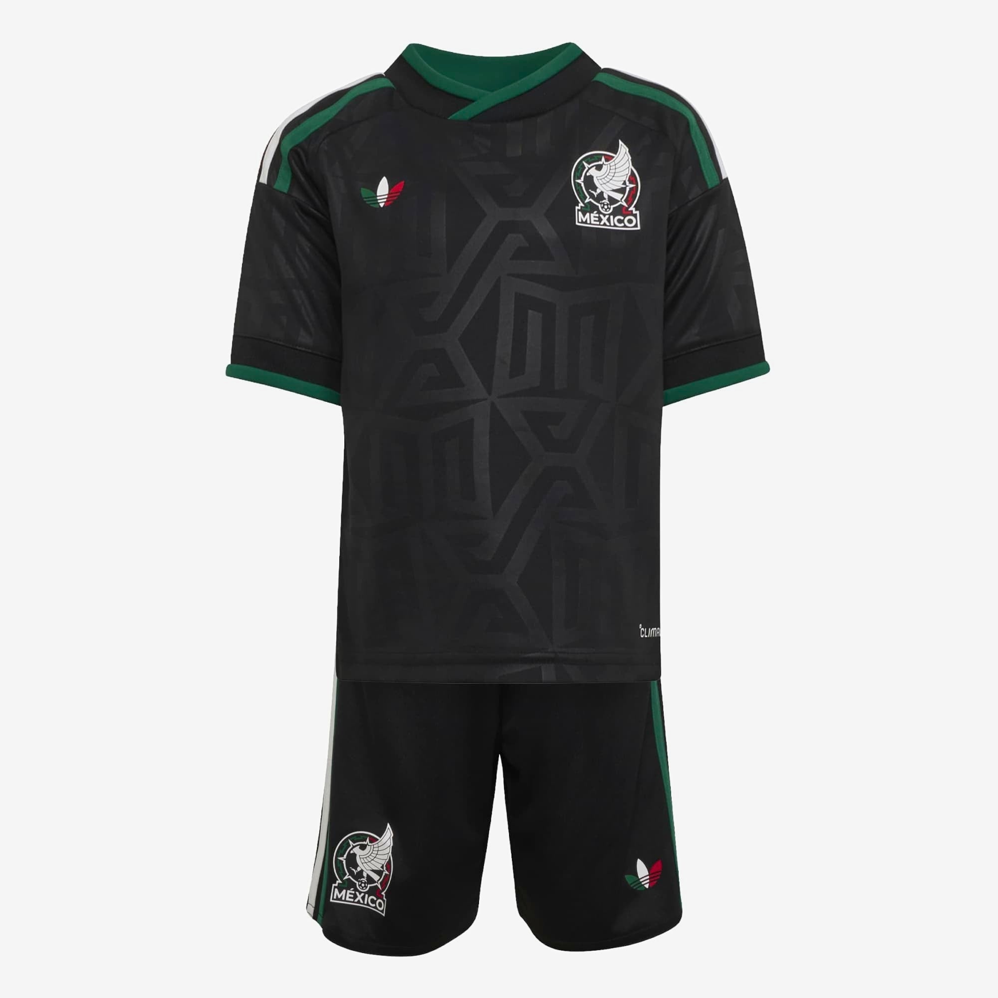 adidas Mexico 2026 Stadium Third Mini Little/Big Kids' Soccer Kit - Black