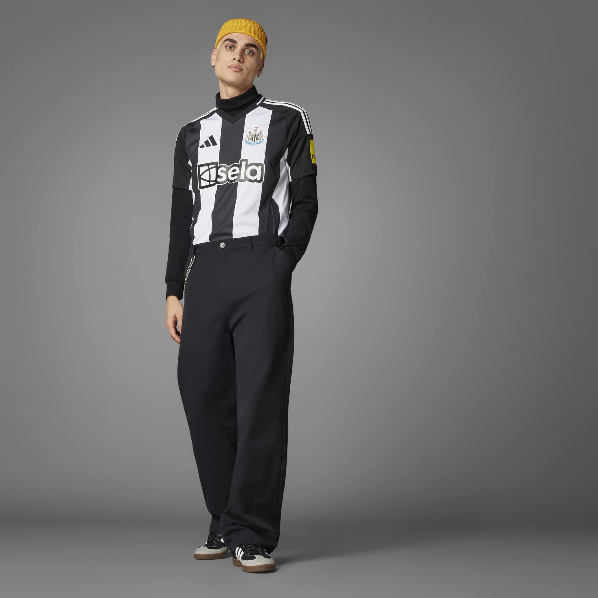 adidas Newcastle United FC 2024/25 Stadium Home Men's Soccer Jersey - Black / White / Onix