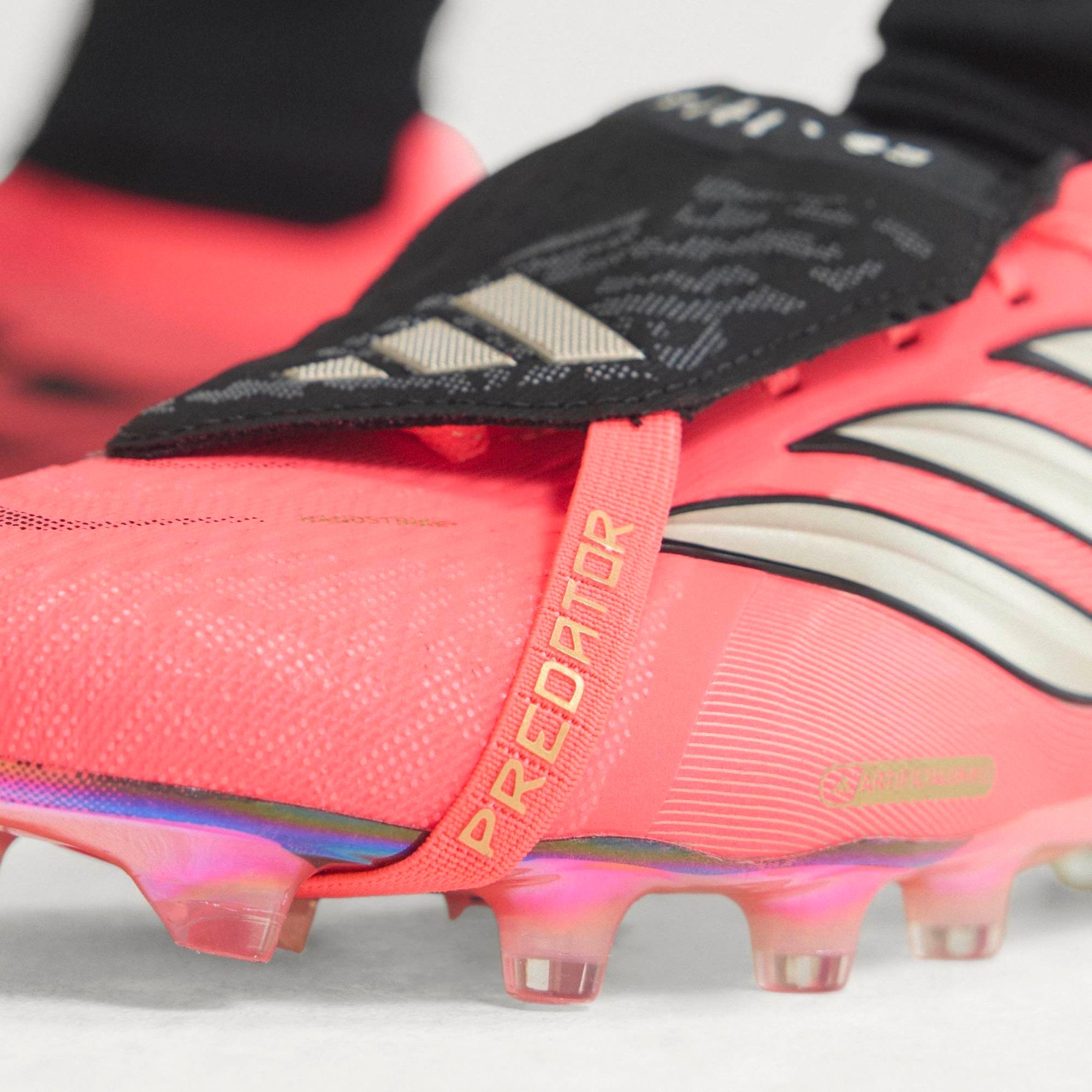 adidas Predator Elite Fold-Over Tongue Artificial-Grass Low-Top Soccer Cleats - Solar Turbo / Thermal Chrome / Core Black