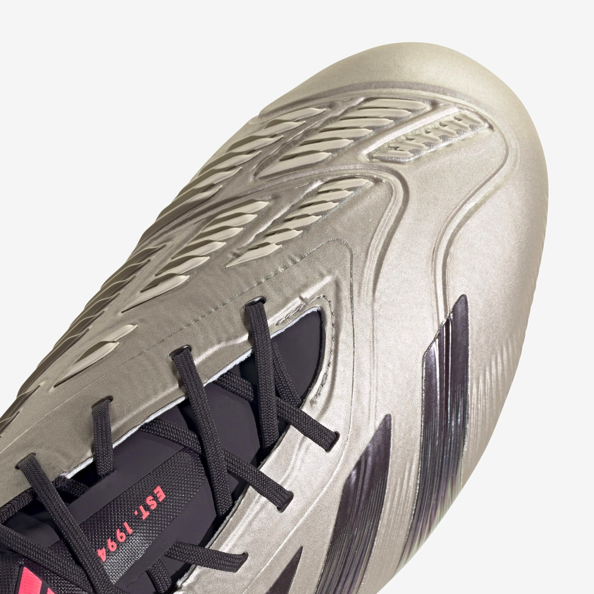 adidas Predator Elite FG Low-Top Soccer Cleats - Platinum Metallic / Aurora Black / Carbon