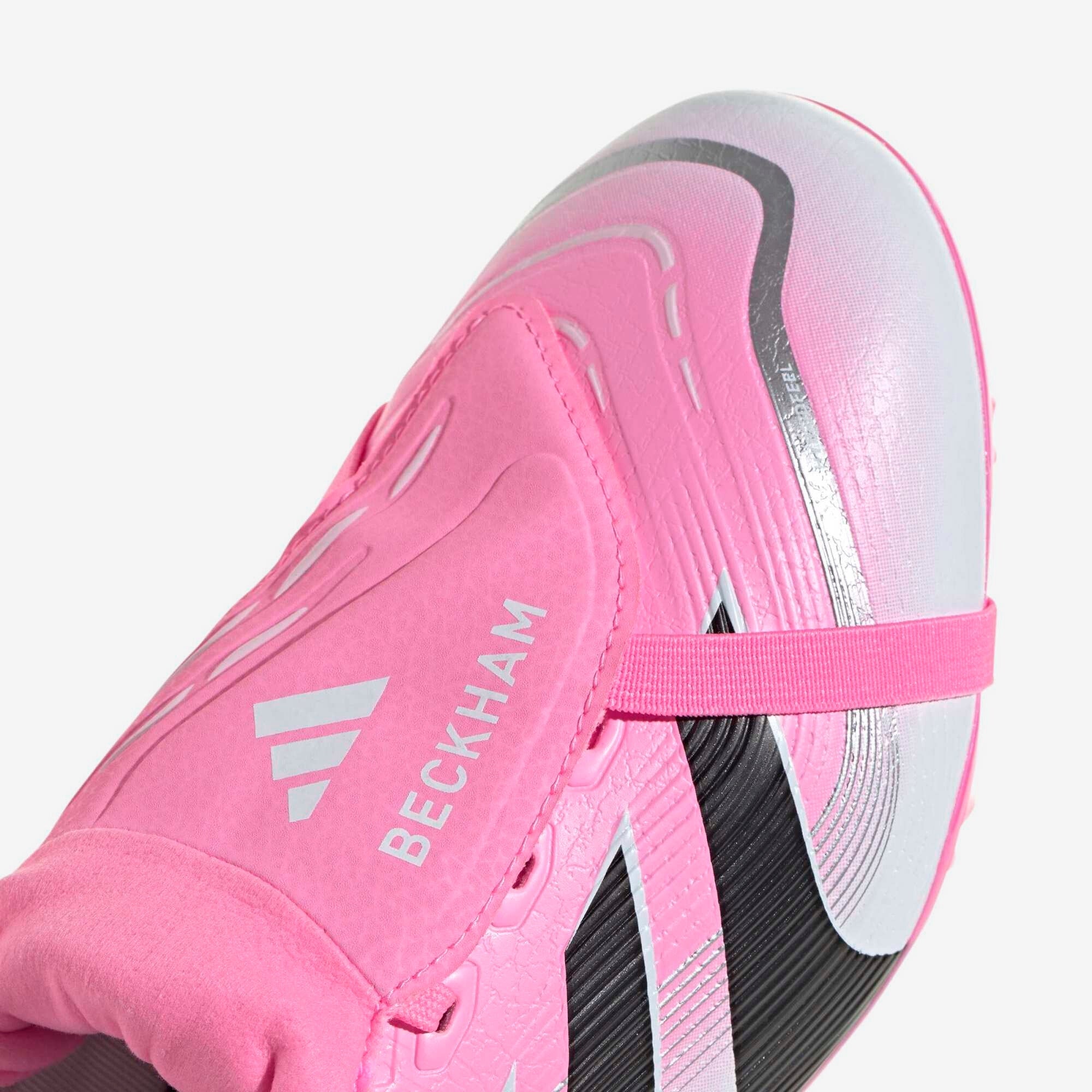 adidas Predator League Fold-Over Tongue Firm/Multi-Ground Low-Top Soccer Cleats - Beam Pink / Core Black / Cloud White