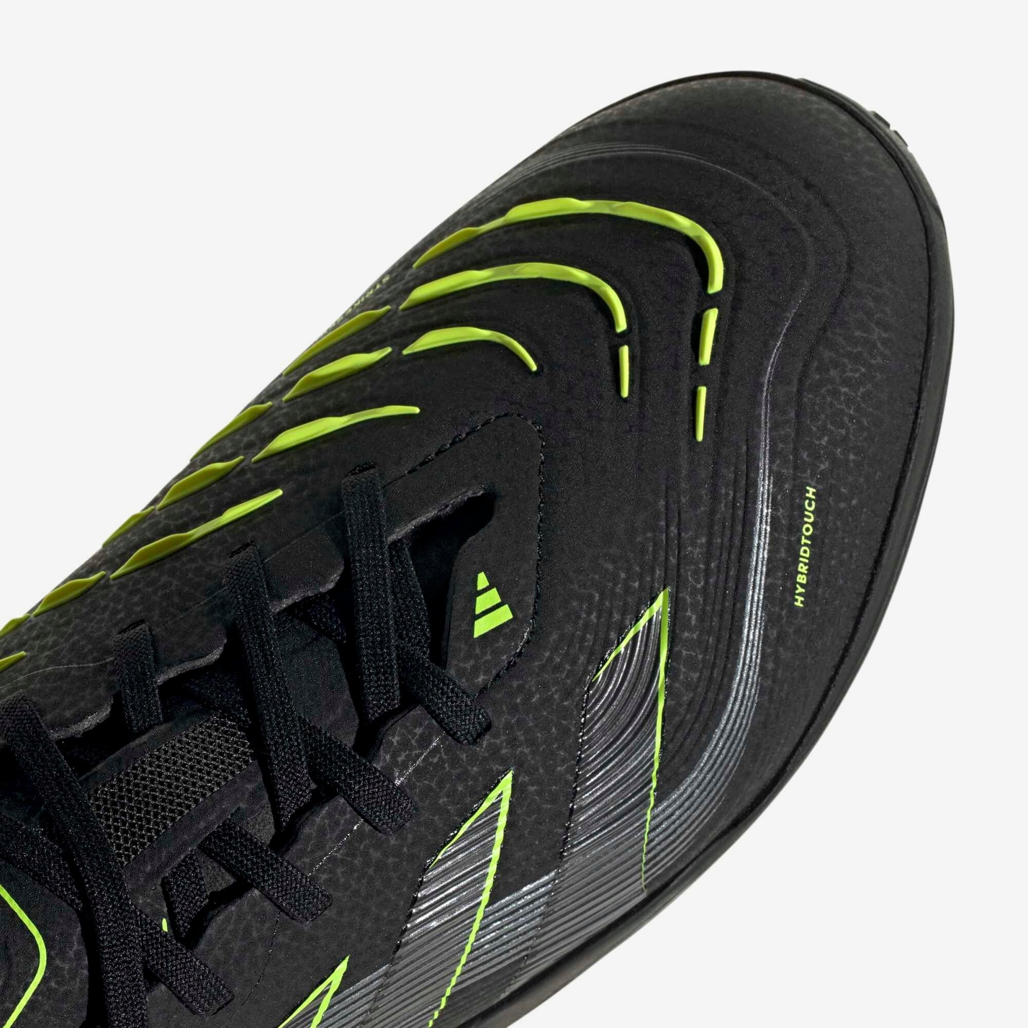 adidas Predator Pro Turf Low-Top Soccer Shoes - Core Black / Carbon / Lucid Lemon