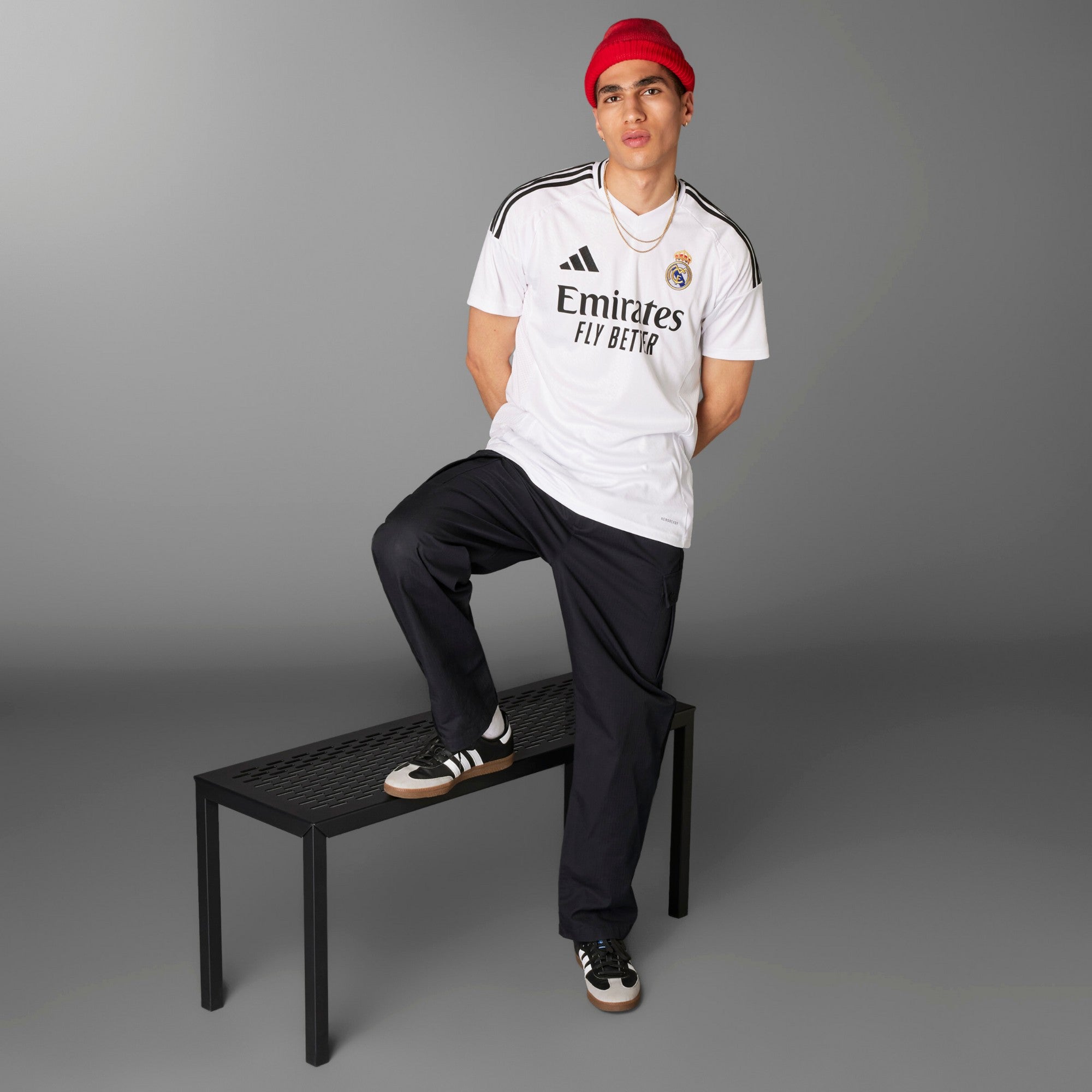 adidas Real Madrid 2024/25 Stadium Home Men's AEROREADY Soccer Replica Jersey - White