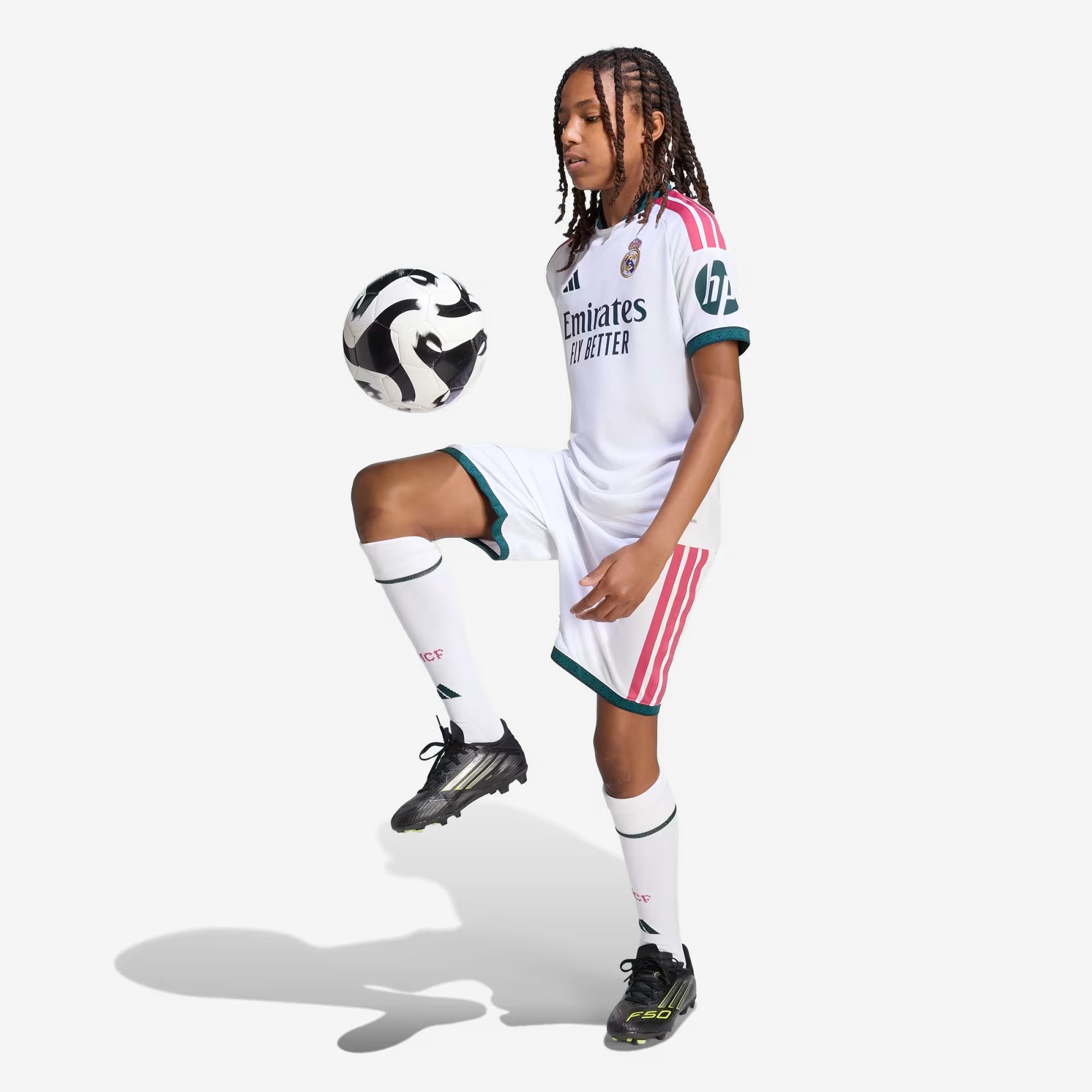 adidas Real Madrid 2026/27 Stadium Home Big Kids' Soccer Jersey - White