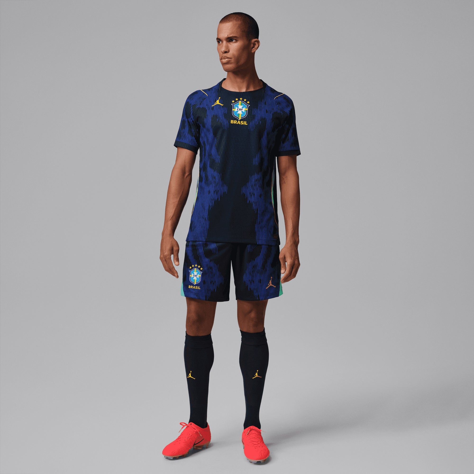 Nike Brazil 2026 Match Away Men's Jordan Aero-FIT Soccer Authentic Jersey - Old Royal/Black