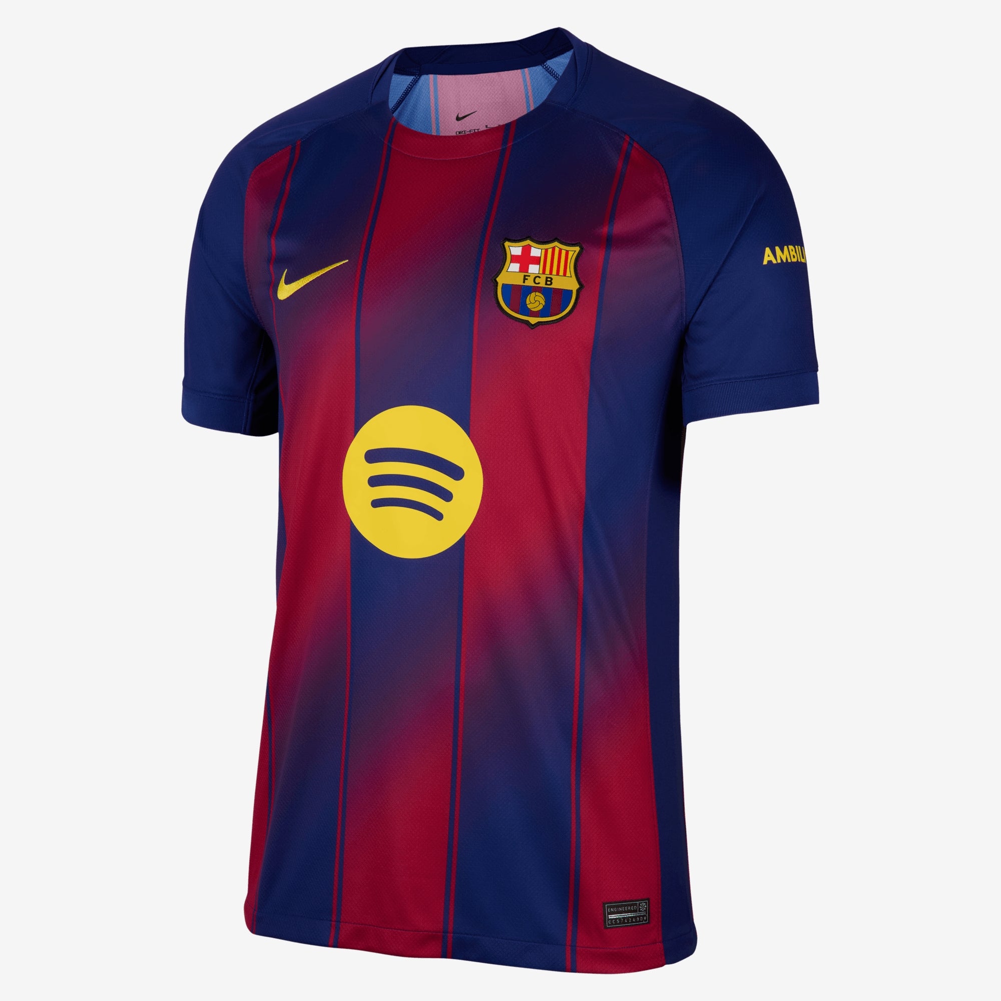 Nike FC Barcelona 2025/26 Stadium Home Men's Dri-FIT Soccer Replica Jersey - Deep Royal Blue/Midwest Gold