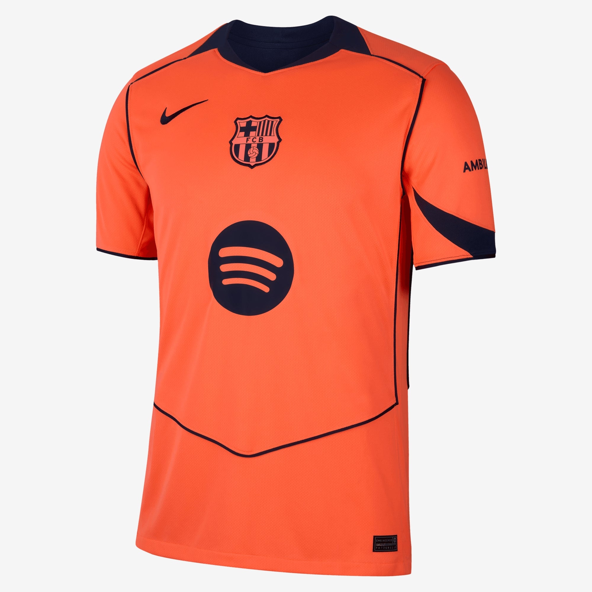 Nike FC Barcelona 2025/26 Stadium Third Men's Dri-FIT Soccer Replica Jersey - Bright Mango/Midnight Navy/Midnight Navy