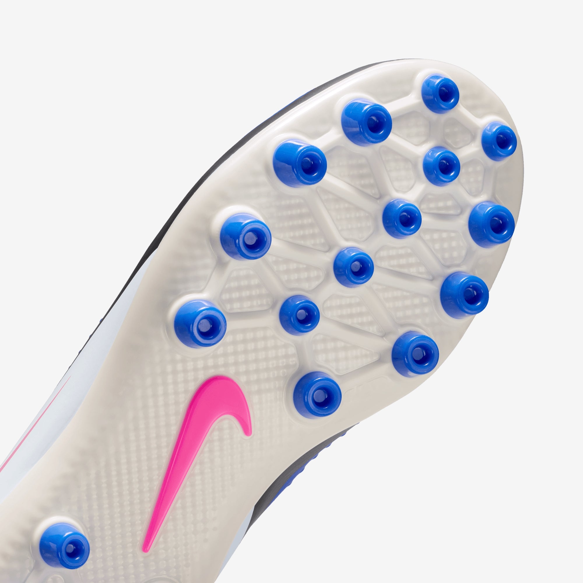 Nike Jr. Phantom 6 High Academy Big Kids' Multi-Ground Soccer Cleats - Racer Blue/Pink Blast-White